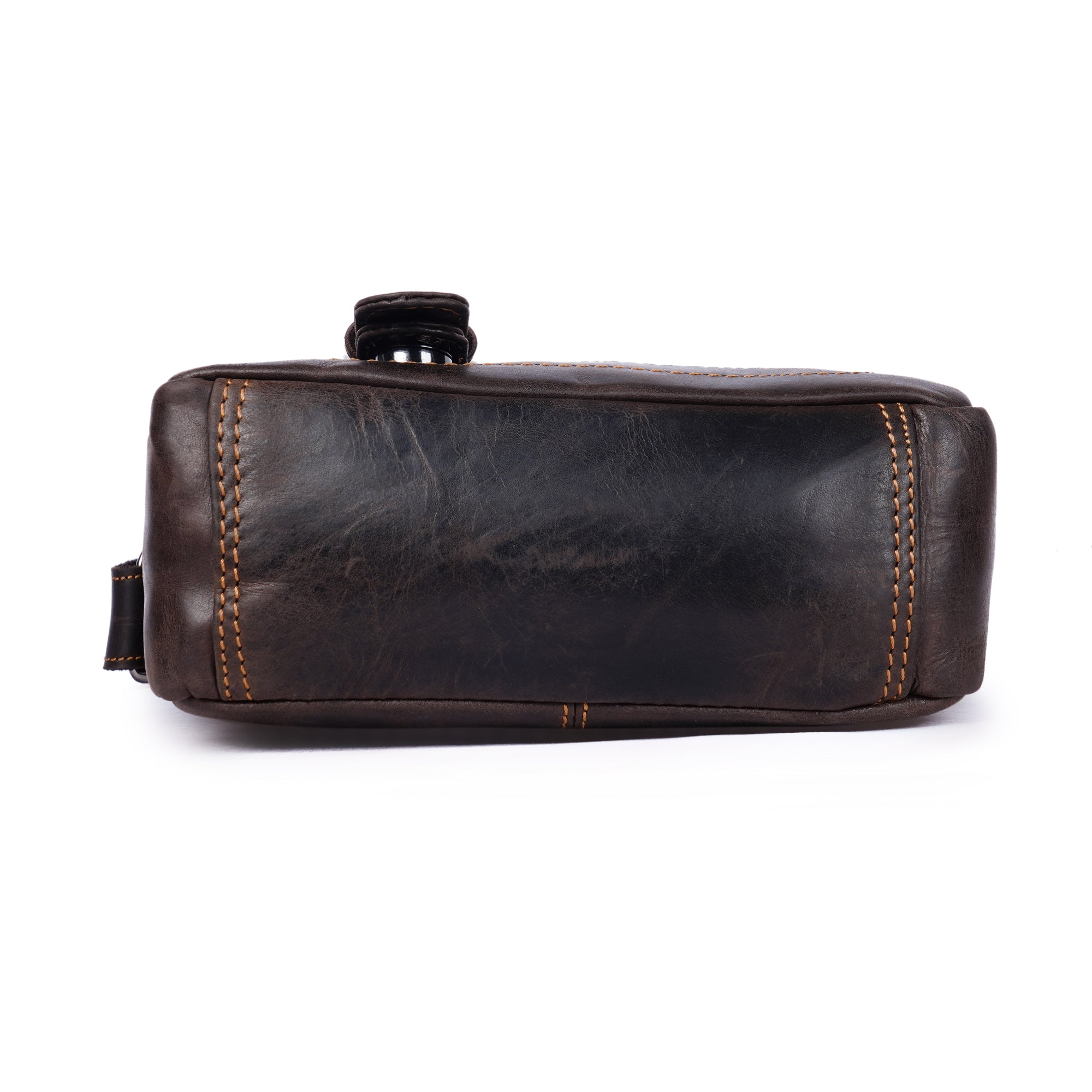 Dallas Leather Crossbody Bag – Unisex – Brown - Minori Leather