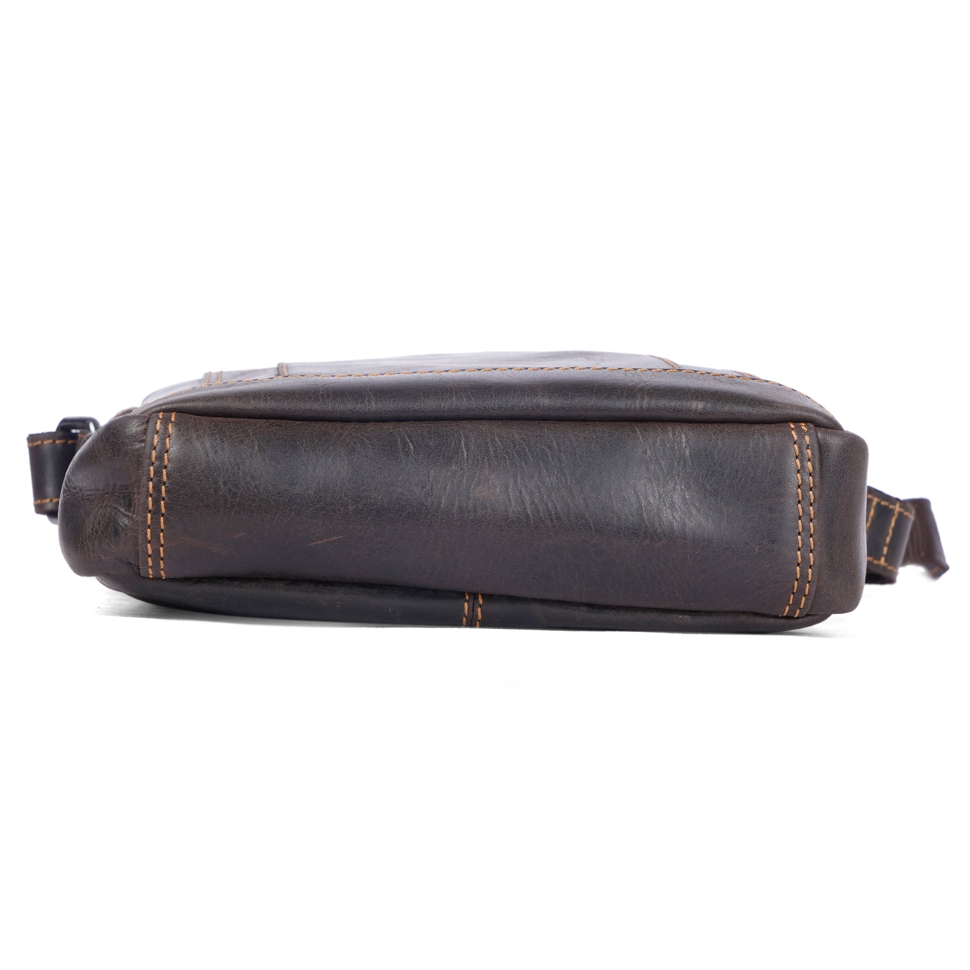 Asheville Leather Messenger Bag – Unisex – Brown - Minori Leather