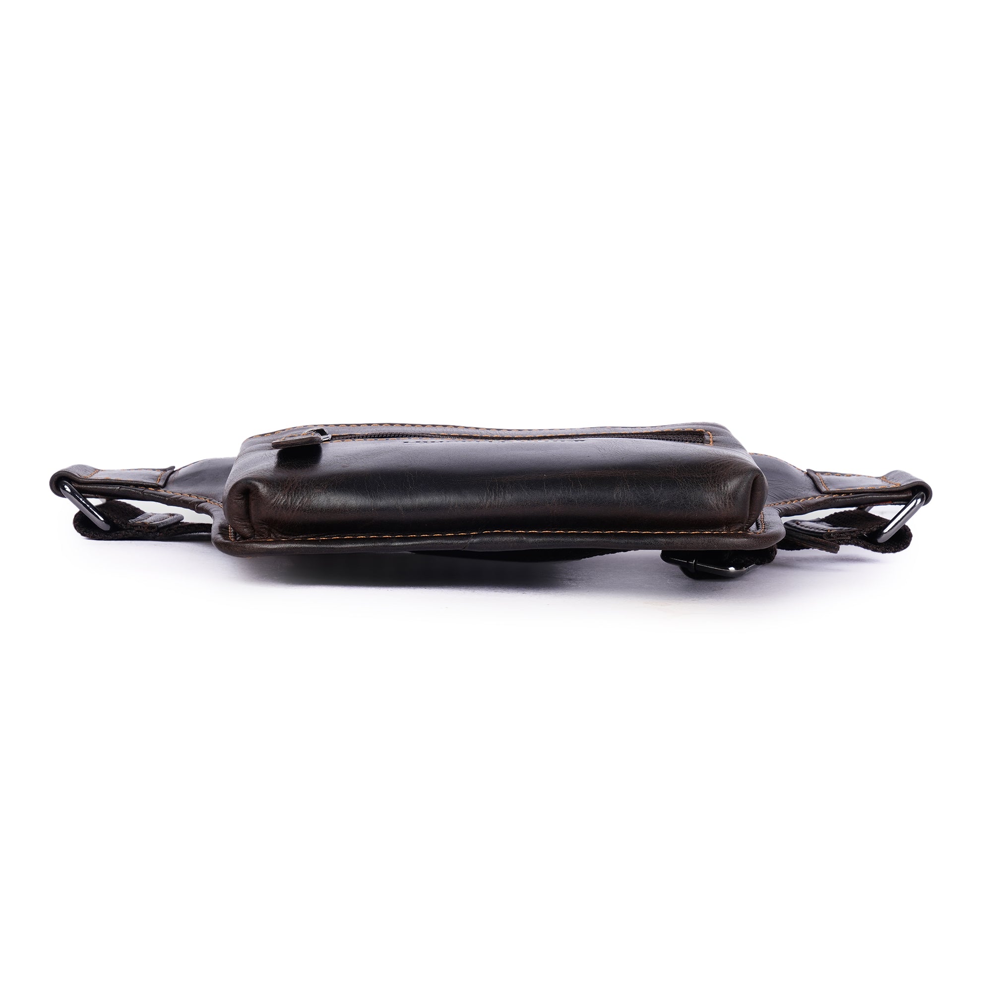 Osaka Leather Belt Bag – Unisex – Brown - Minori Leather