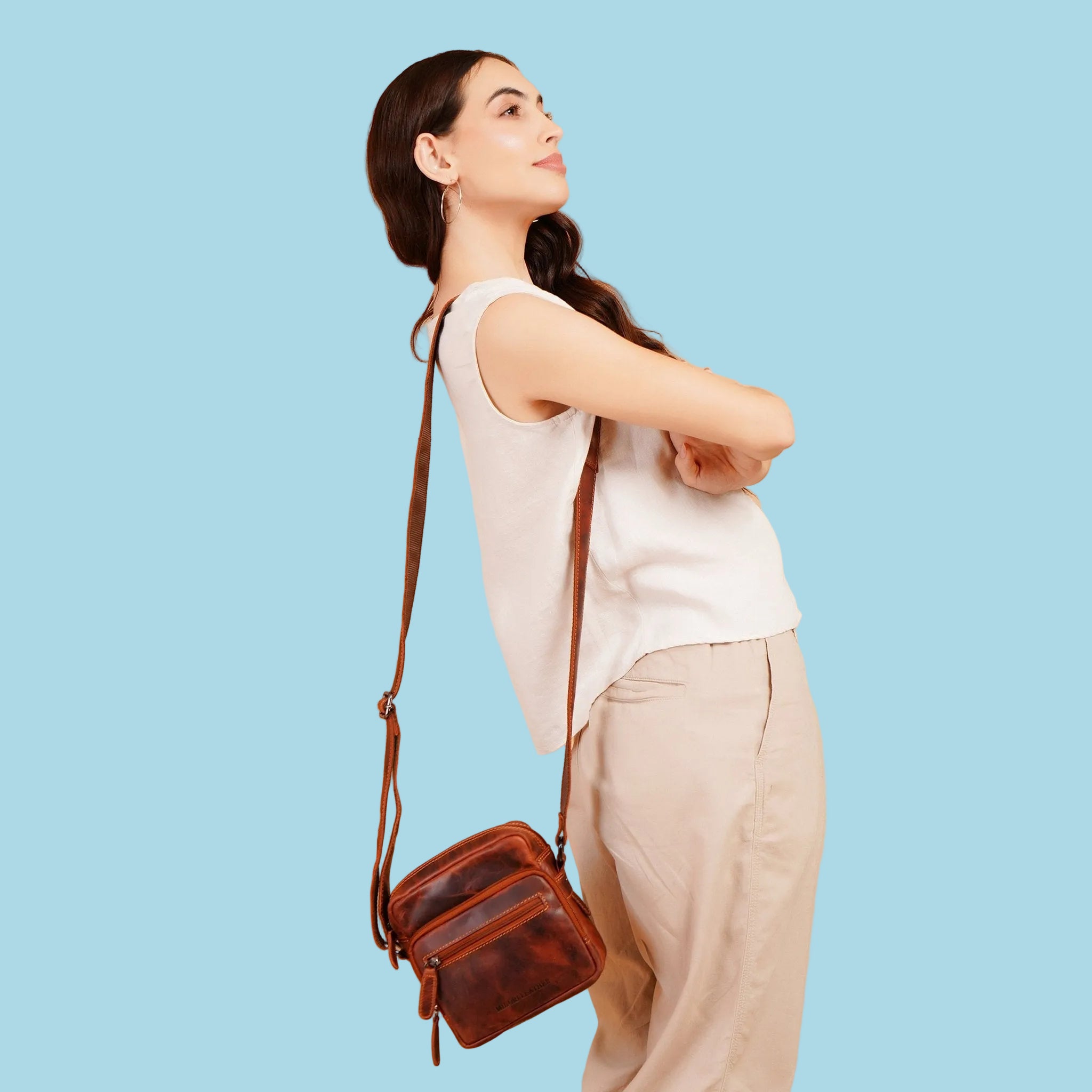 Cove Crossbody Chestnut - Minori Leather