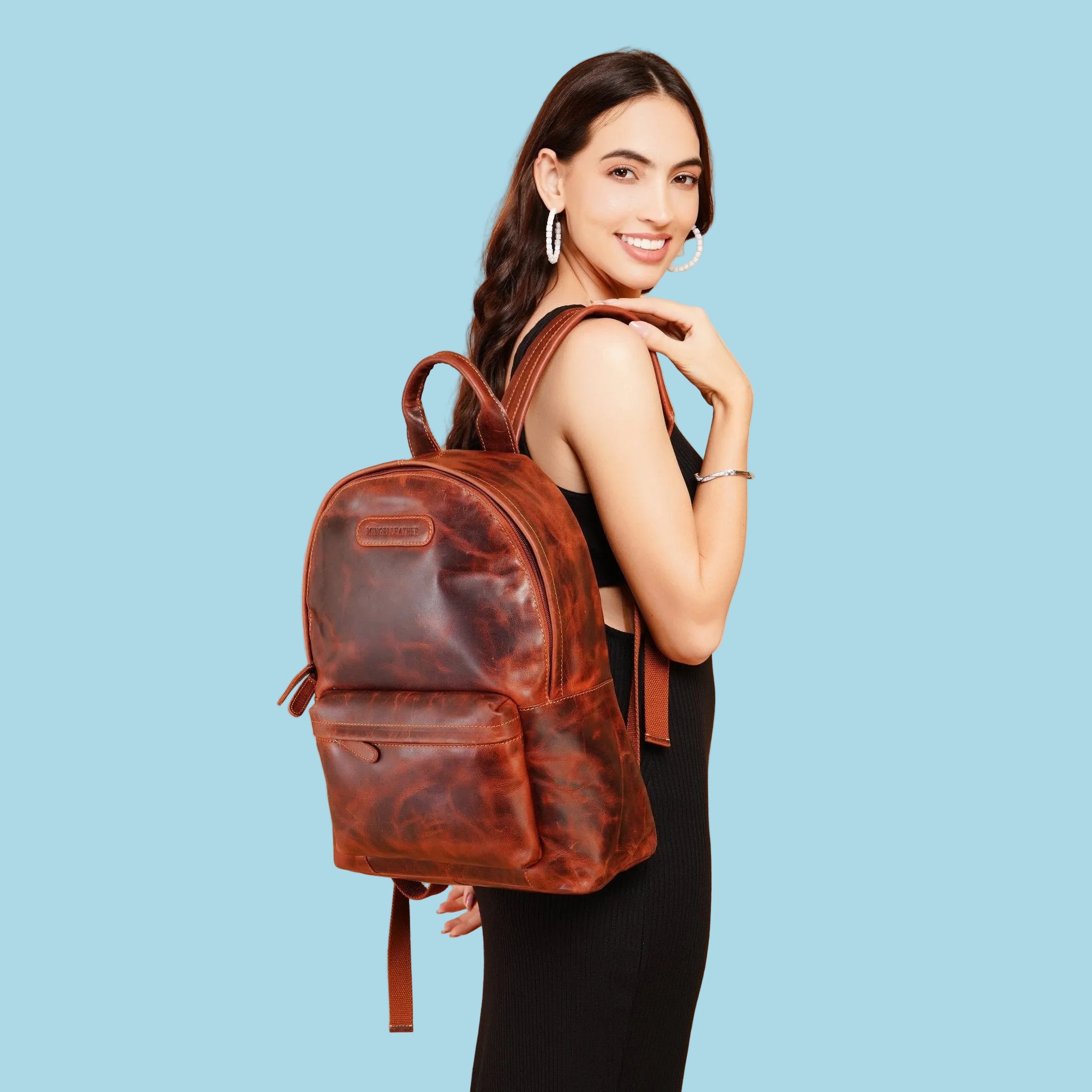 Garth Backpack Chestnut - Minori Leather