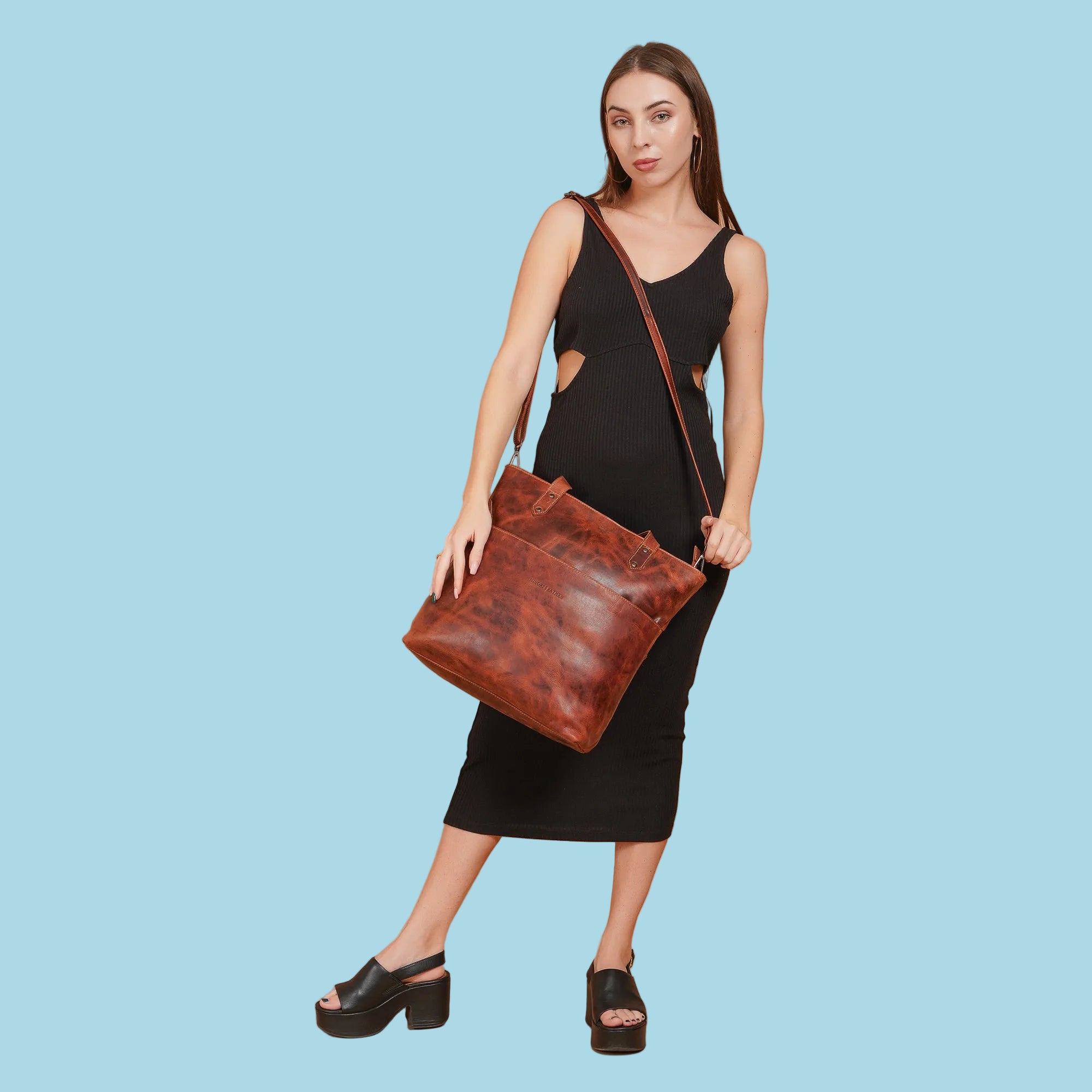Rowan Tote Chestnut - Minori Leather