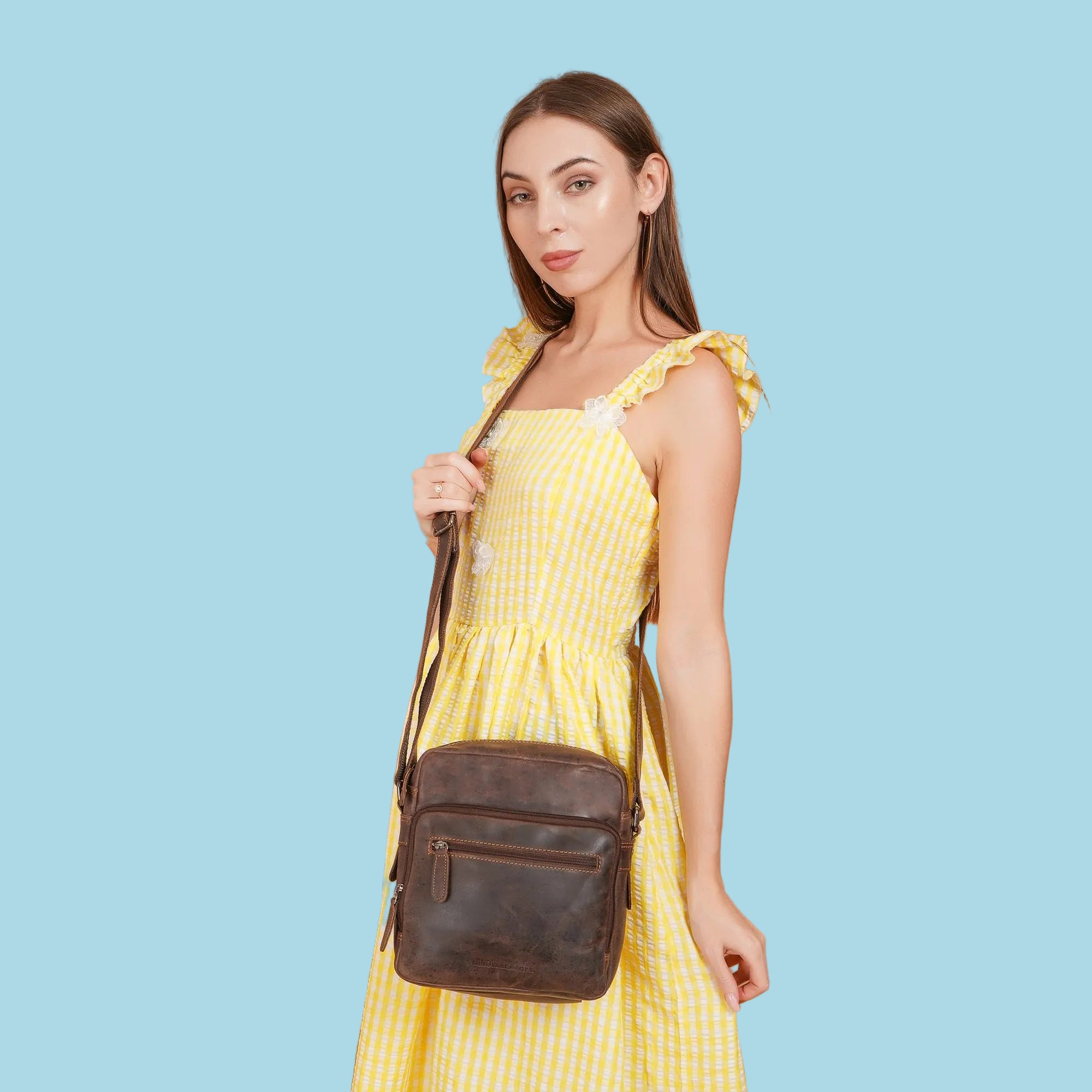 Harbor Messenger Brown - Minori Leather