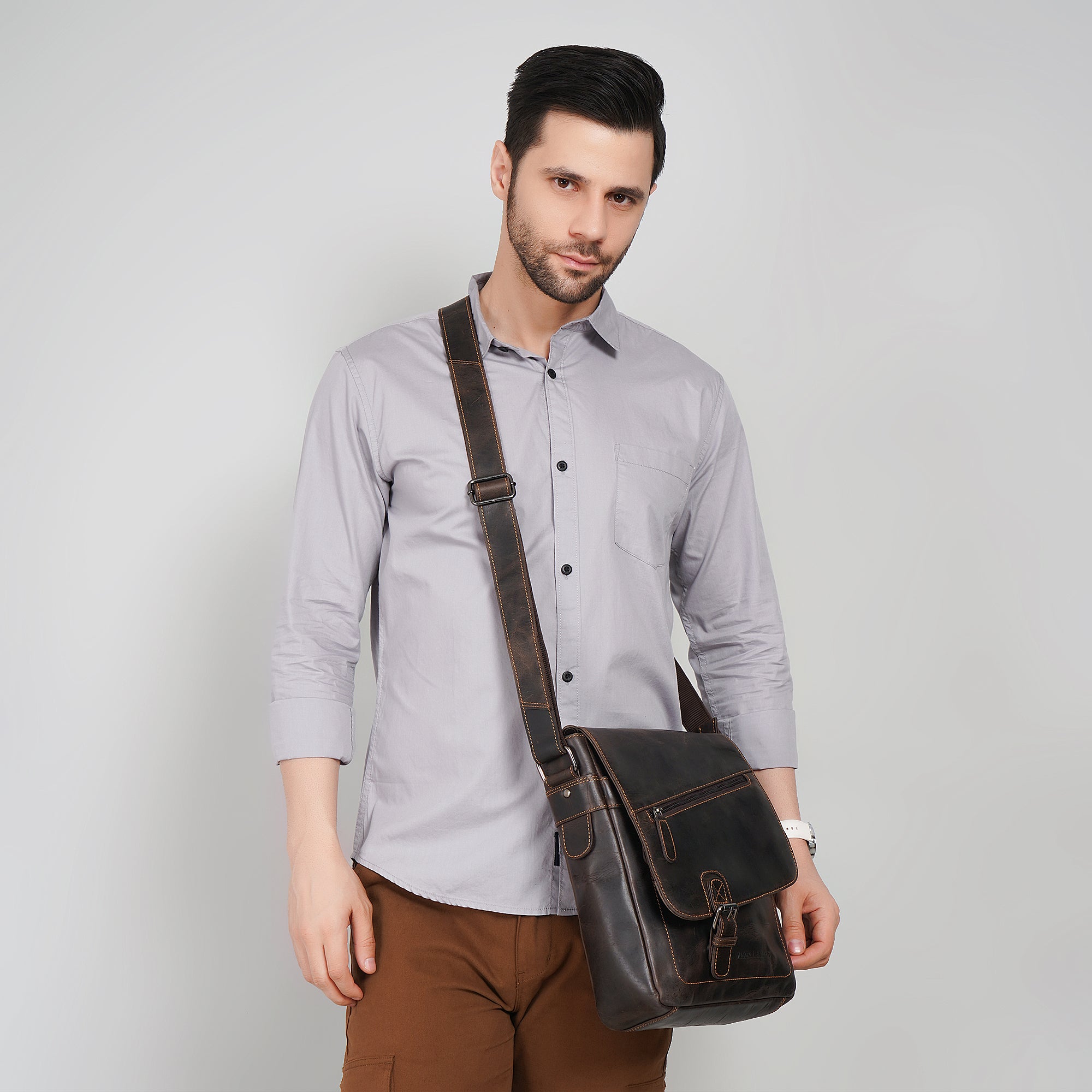 Raleigh Messenger Brown - Minori Leather
