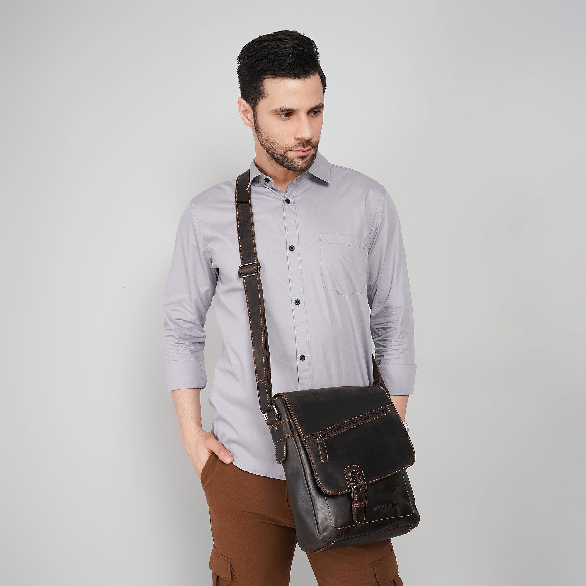 Raleigh Messenger Brown - Minori Leather