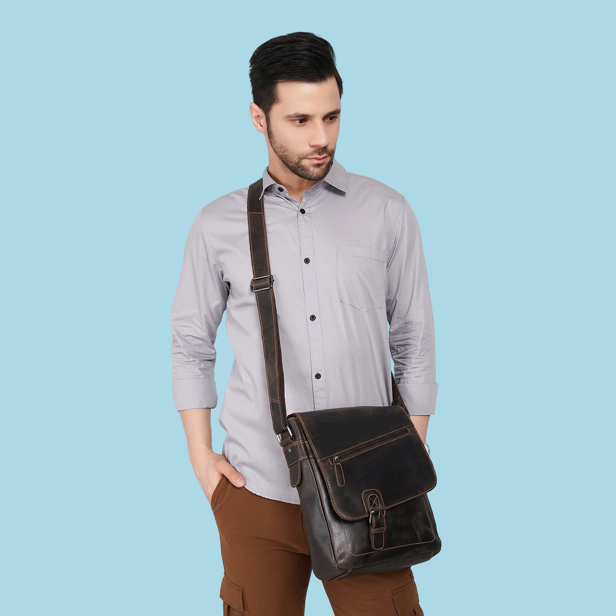 Raleigh Messenger Brown - Minori Leather