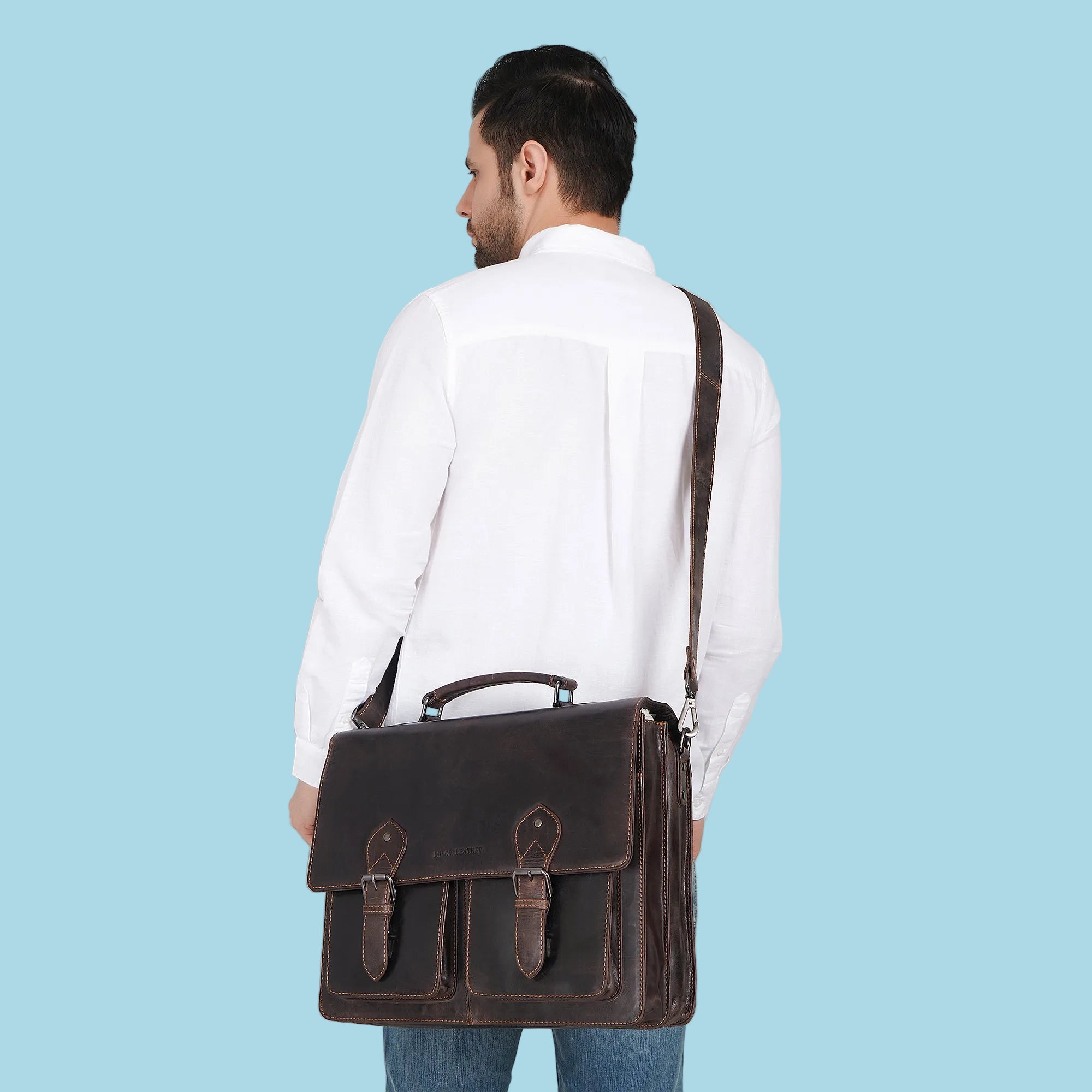 Cambridge Leather Briefcase Bag – Unisex - Minori Leather