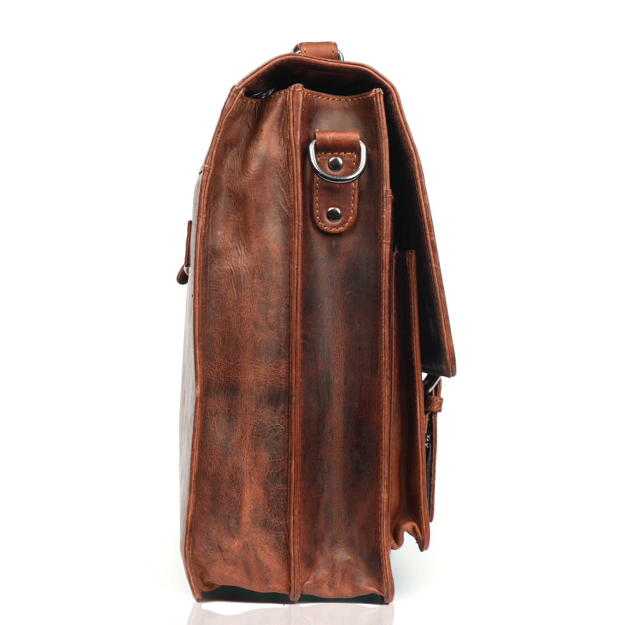 Cambridge Briefcase Chestnut - Minori Leather