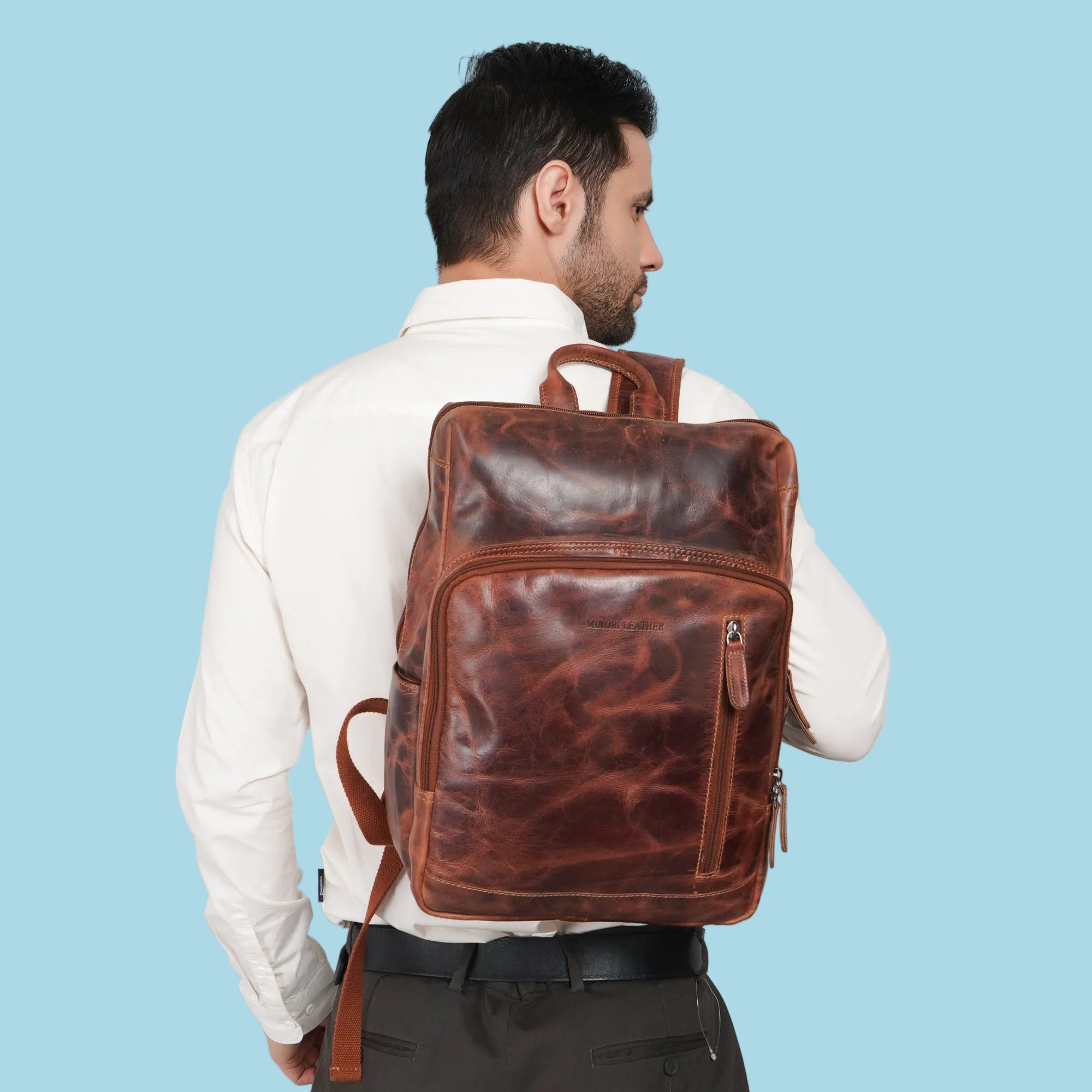 Oslo Backpack Chestnut - Minori Leather
