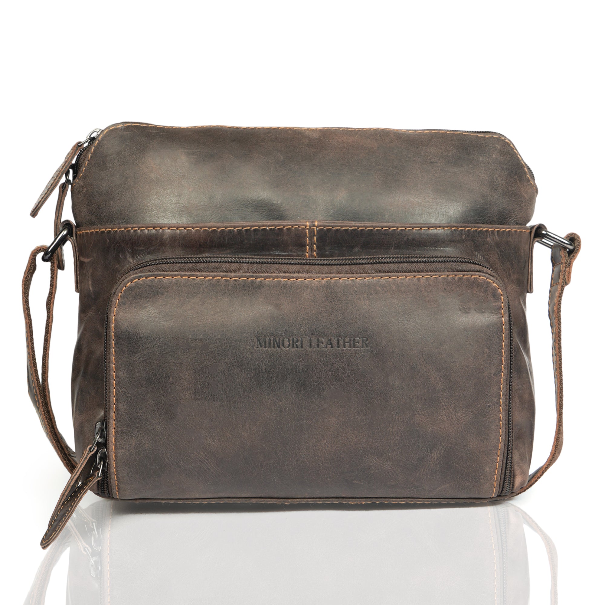 Siena Crossbody Brown - Minori Leather