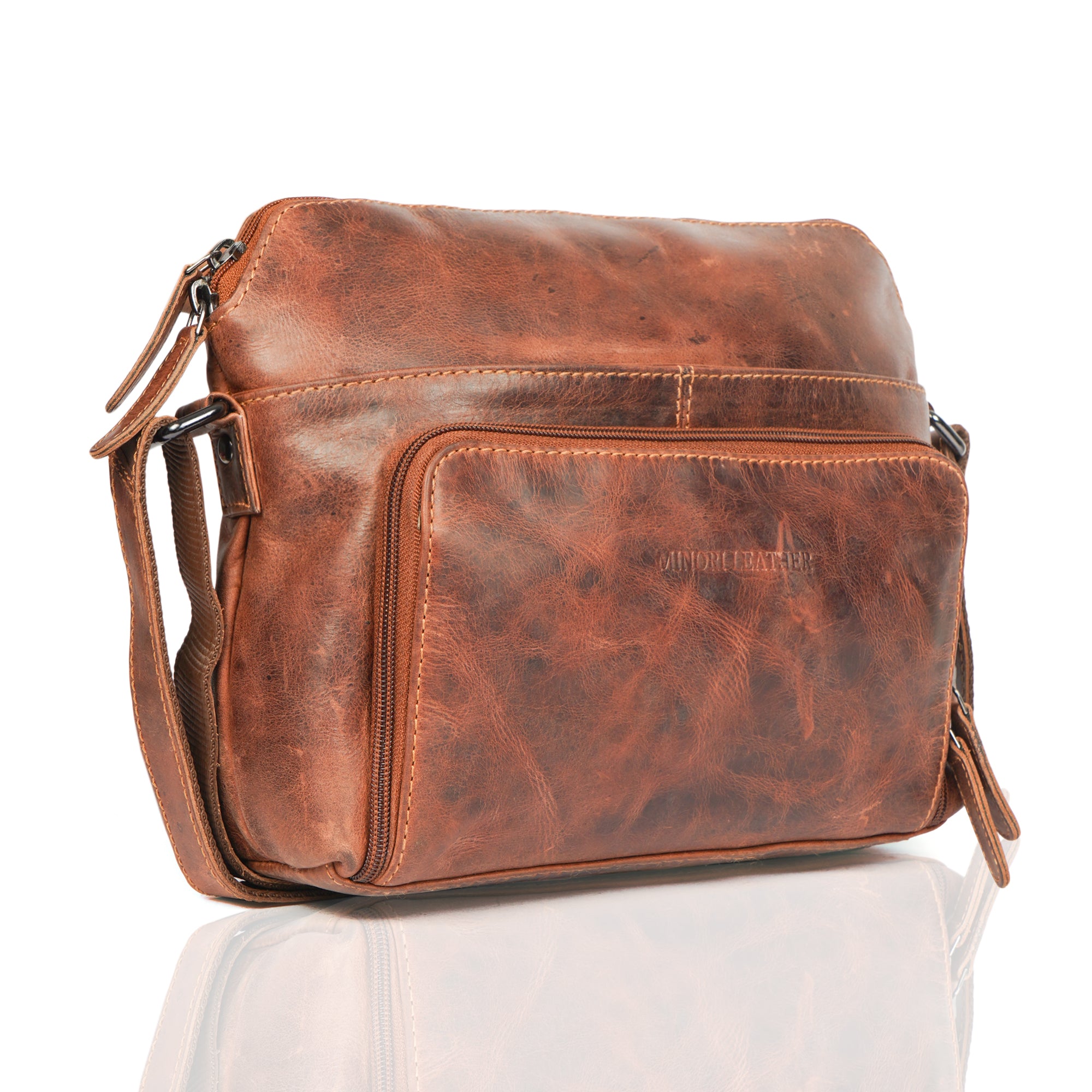 Siena Leather Crossbody Bag – Unisex - Minori Leather