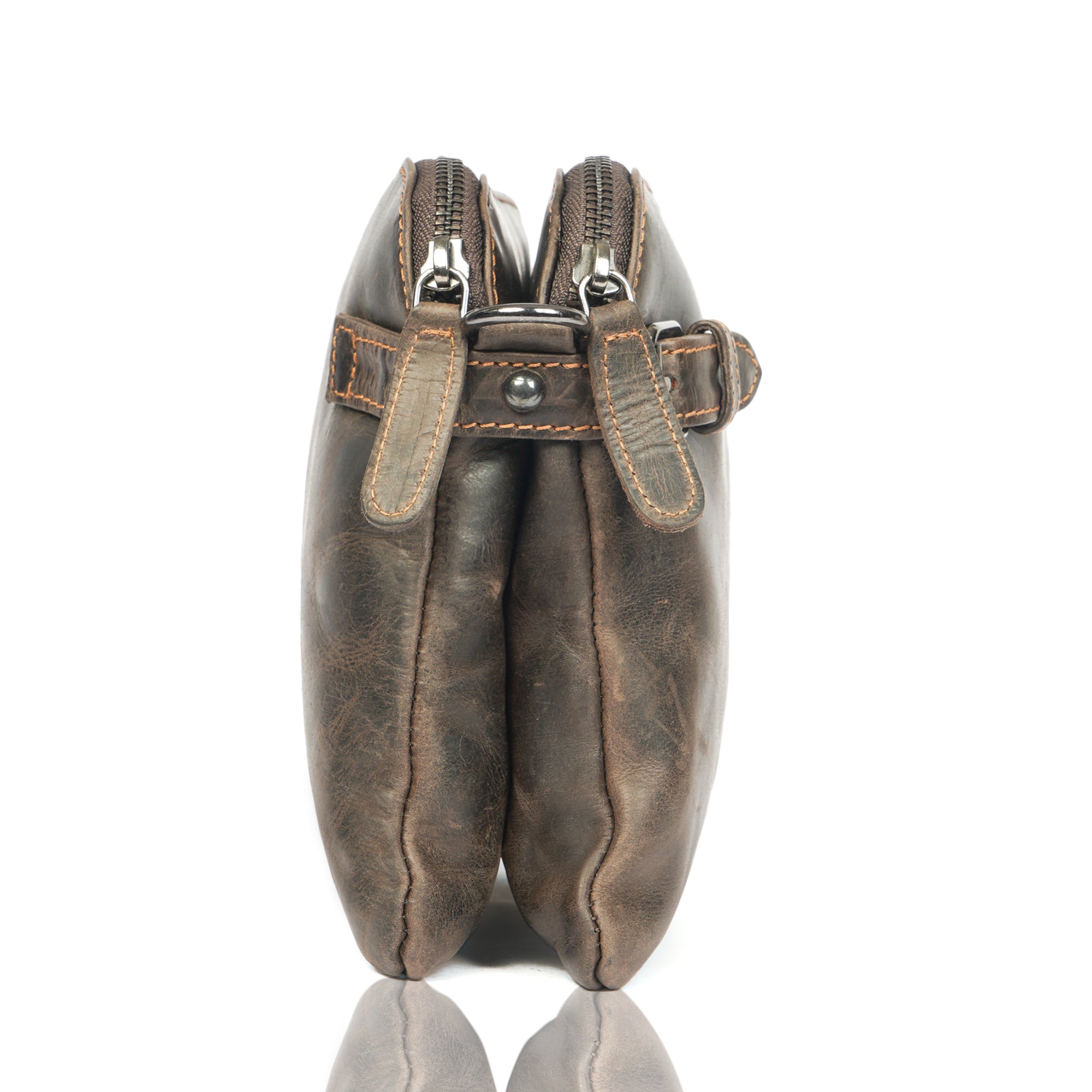 Sofia Crossbody Wristlet Brown - Minori Leather