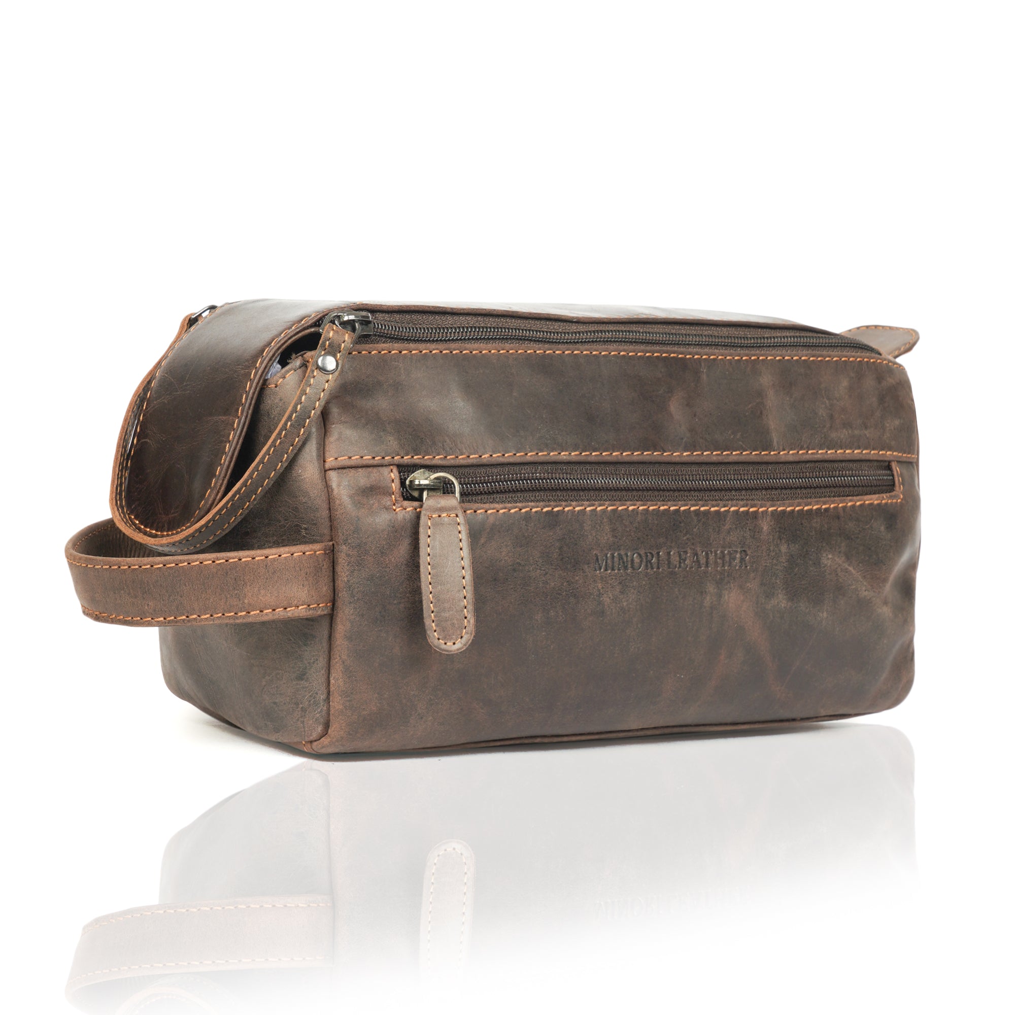 Nomad Toiletry Brown - Minori Leather
