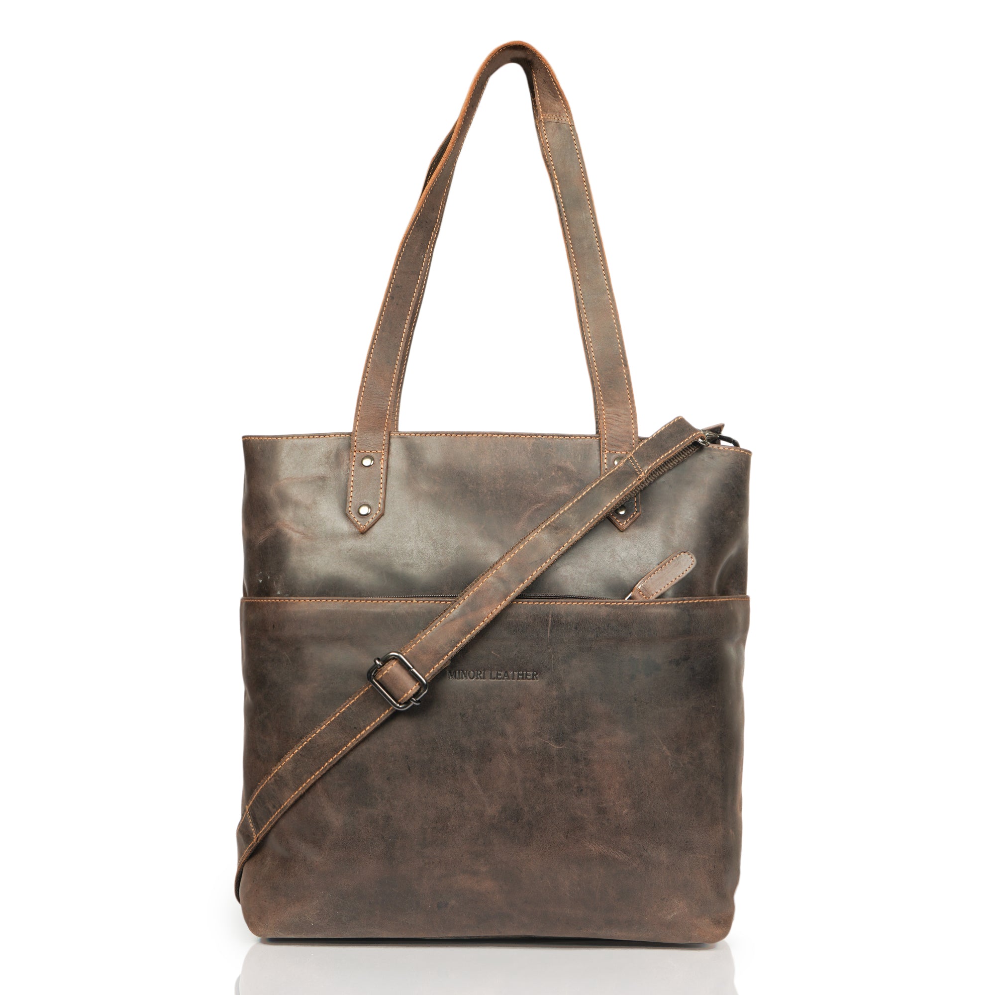 Rowan Tote Brown - Minori Leather
