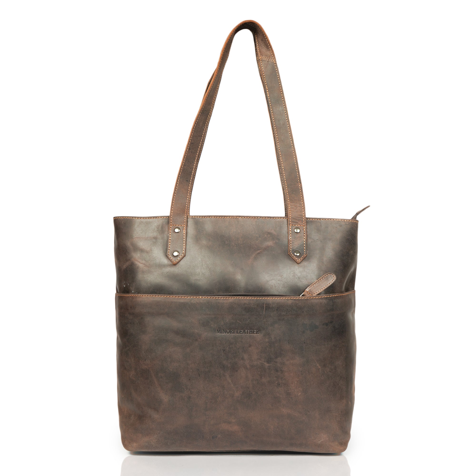 Rowan Tote Brown - Minori Leather
