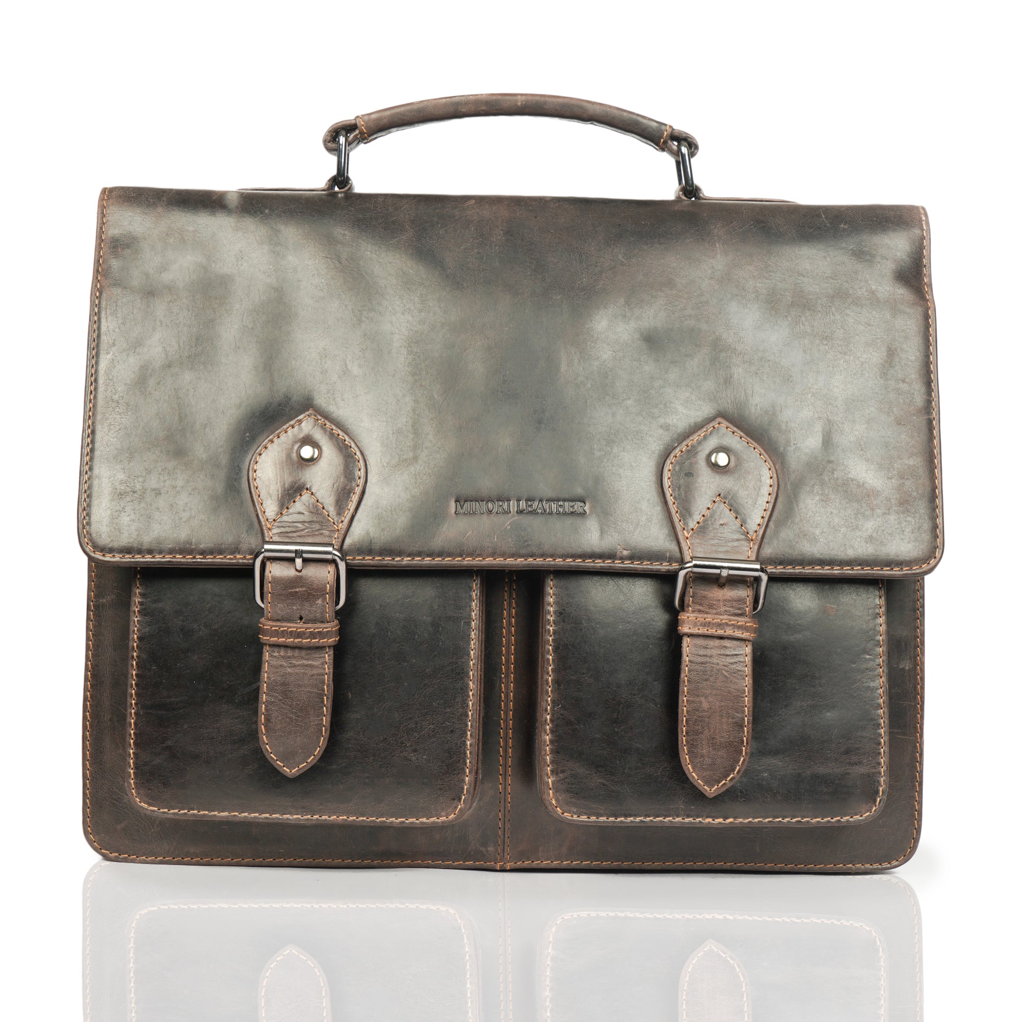 Cambridge Leather Briefcase Bag – Unisex - Minori Leather