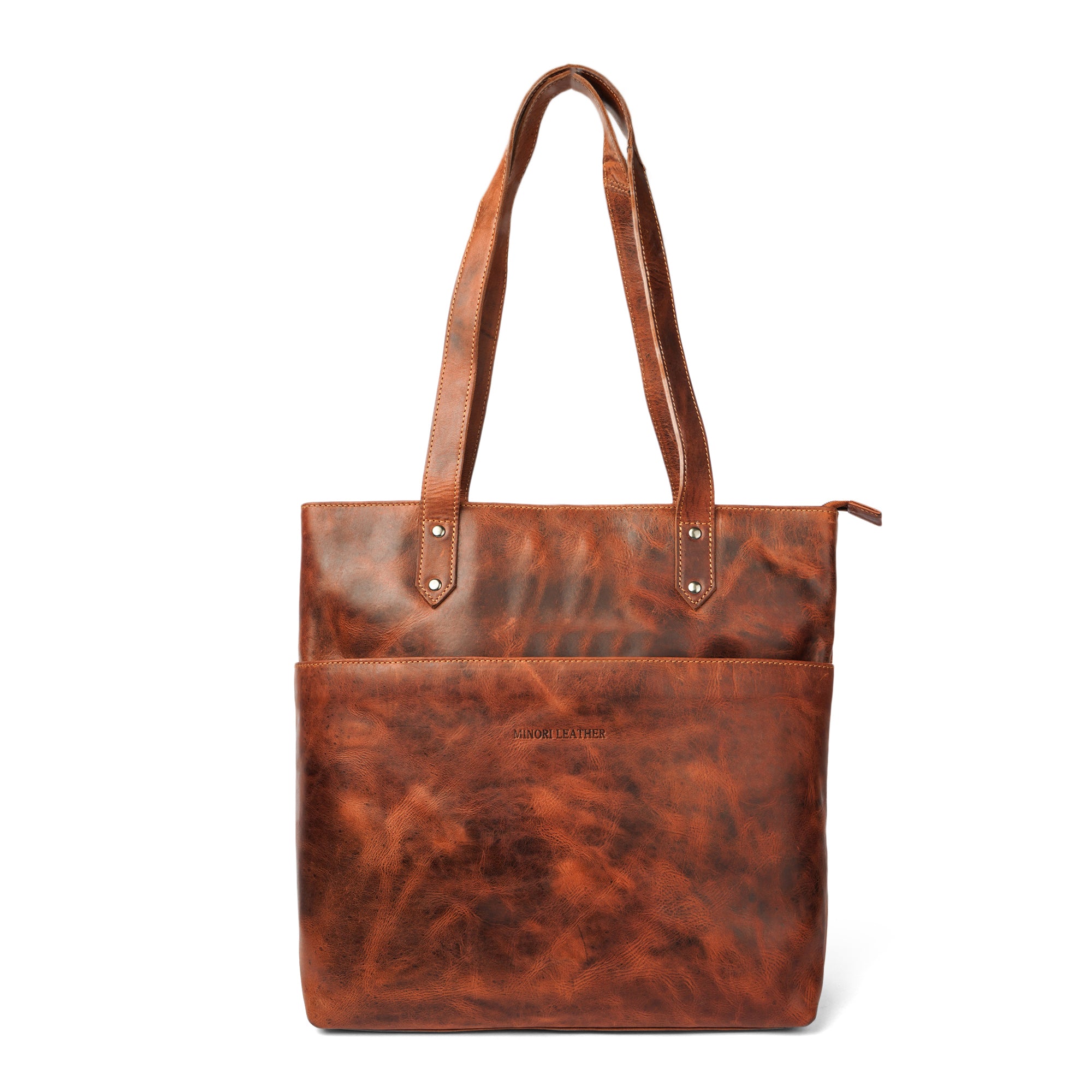 Rowan Tote Chestnut - Minori Leather