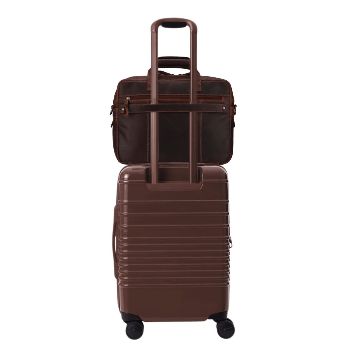 Seattle Briefcase 14" Chestnut - Minori Leather