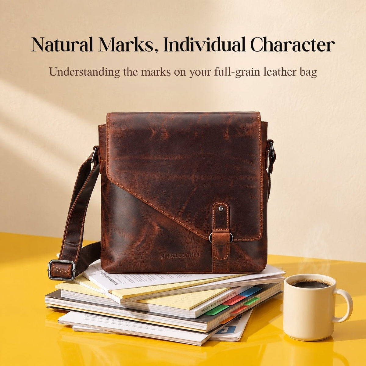Why Does My New Leather Bag Look Used? Natural Marks in Full-Grain Leather Explained - Minori Leather