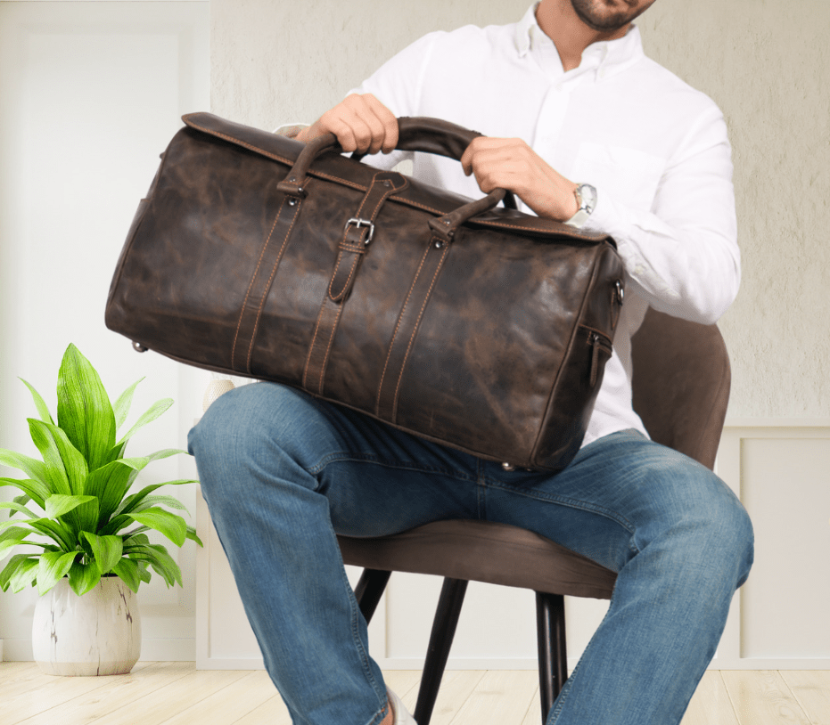 Men's Leather Travel Bags | Duffle Bags & Weekender Bags | Minori
