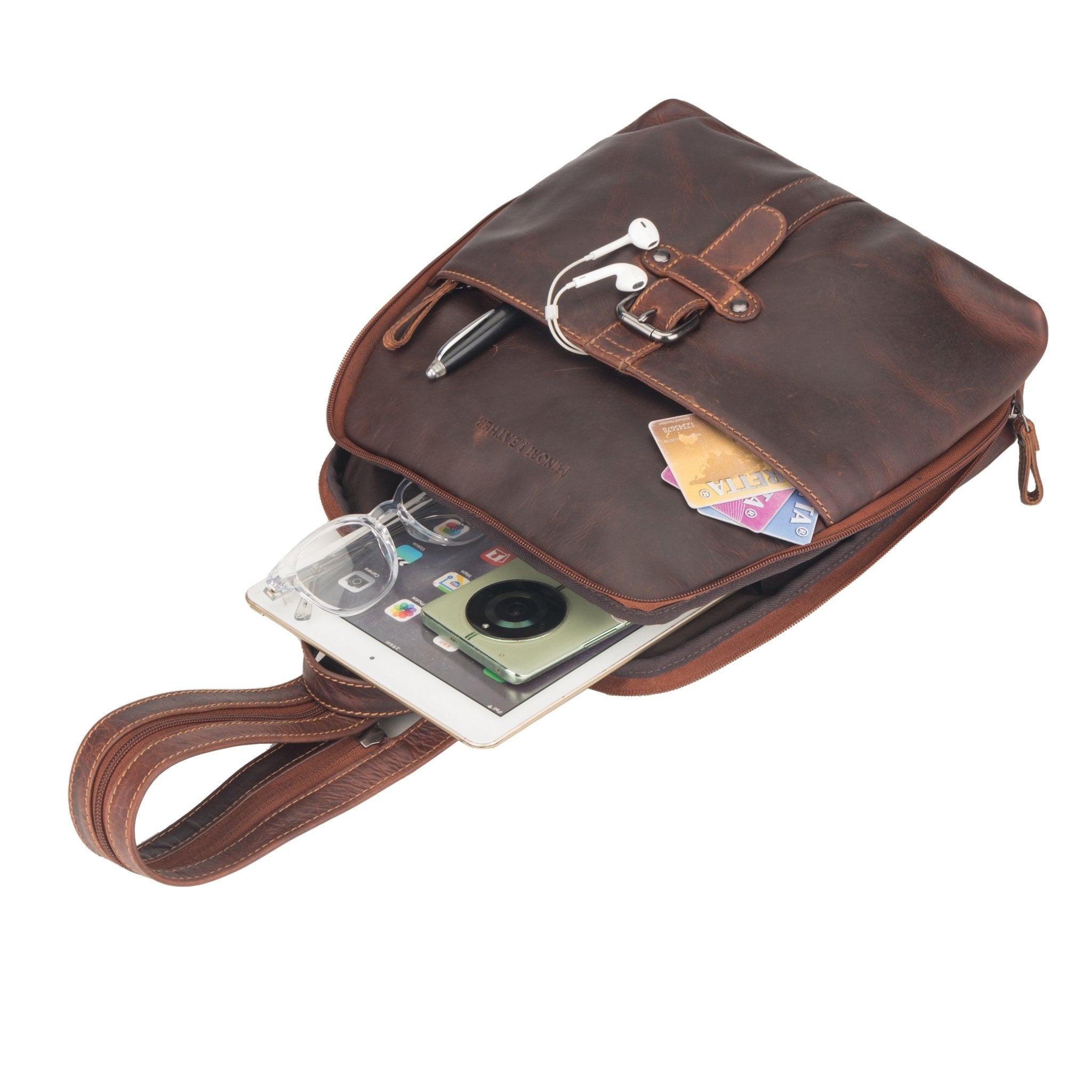 Isla Leather Backpack – Women – Chestnut - Minori Leather