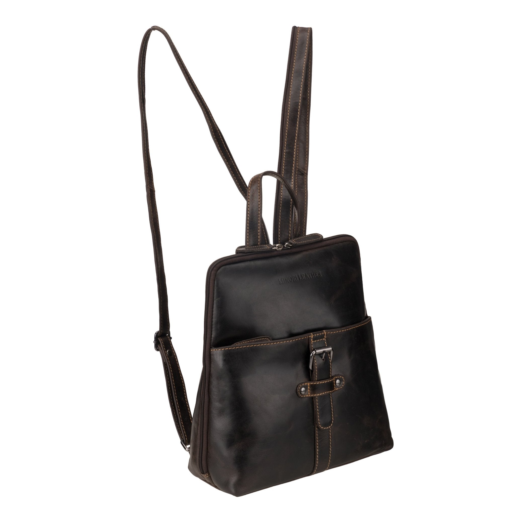 Isla Leather Backpack – Women – Brown - Minori Leather