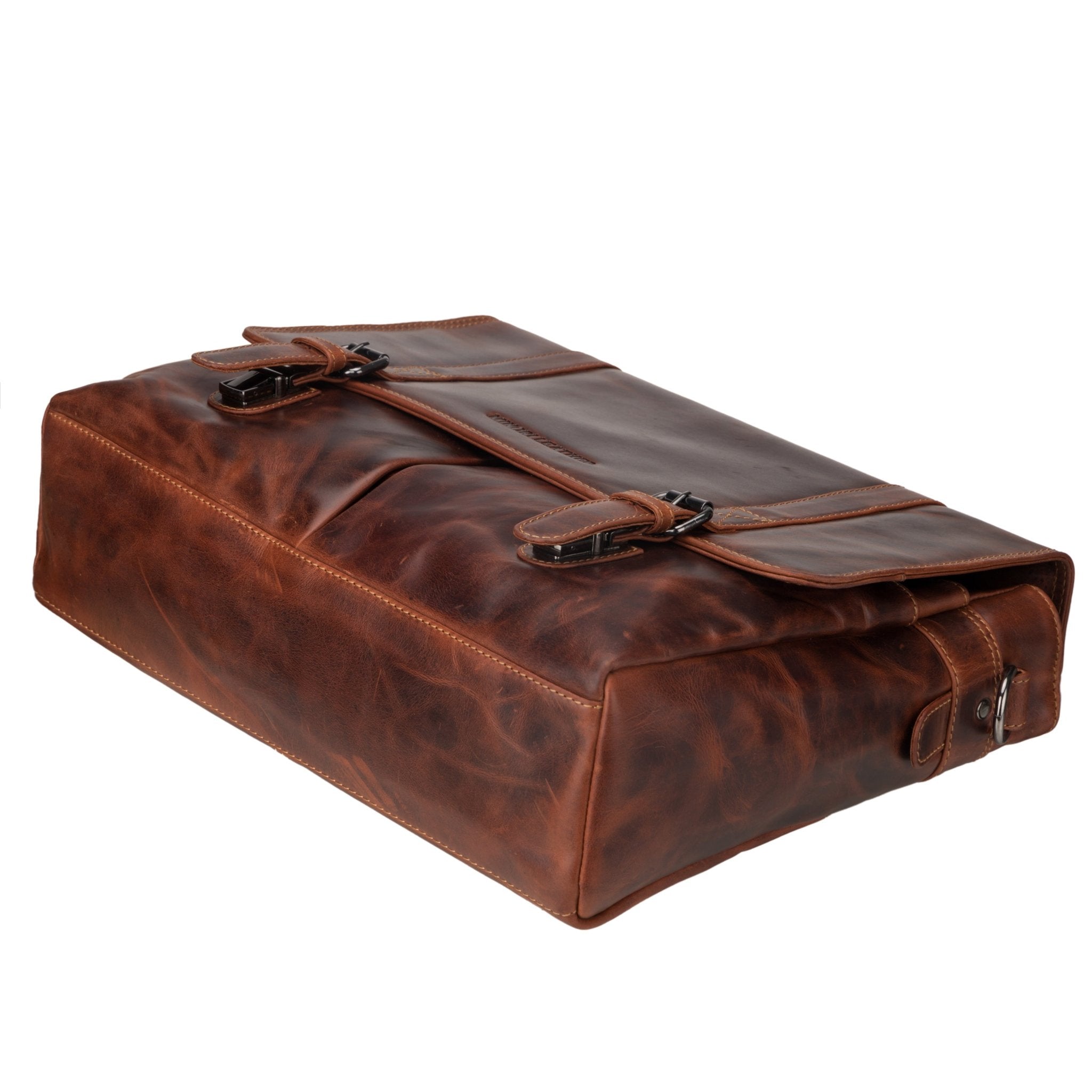 ナチュラルレザー　briefcase Boston Leather Briefcase Bag 16