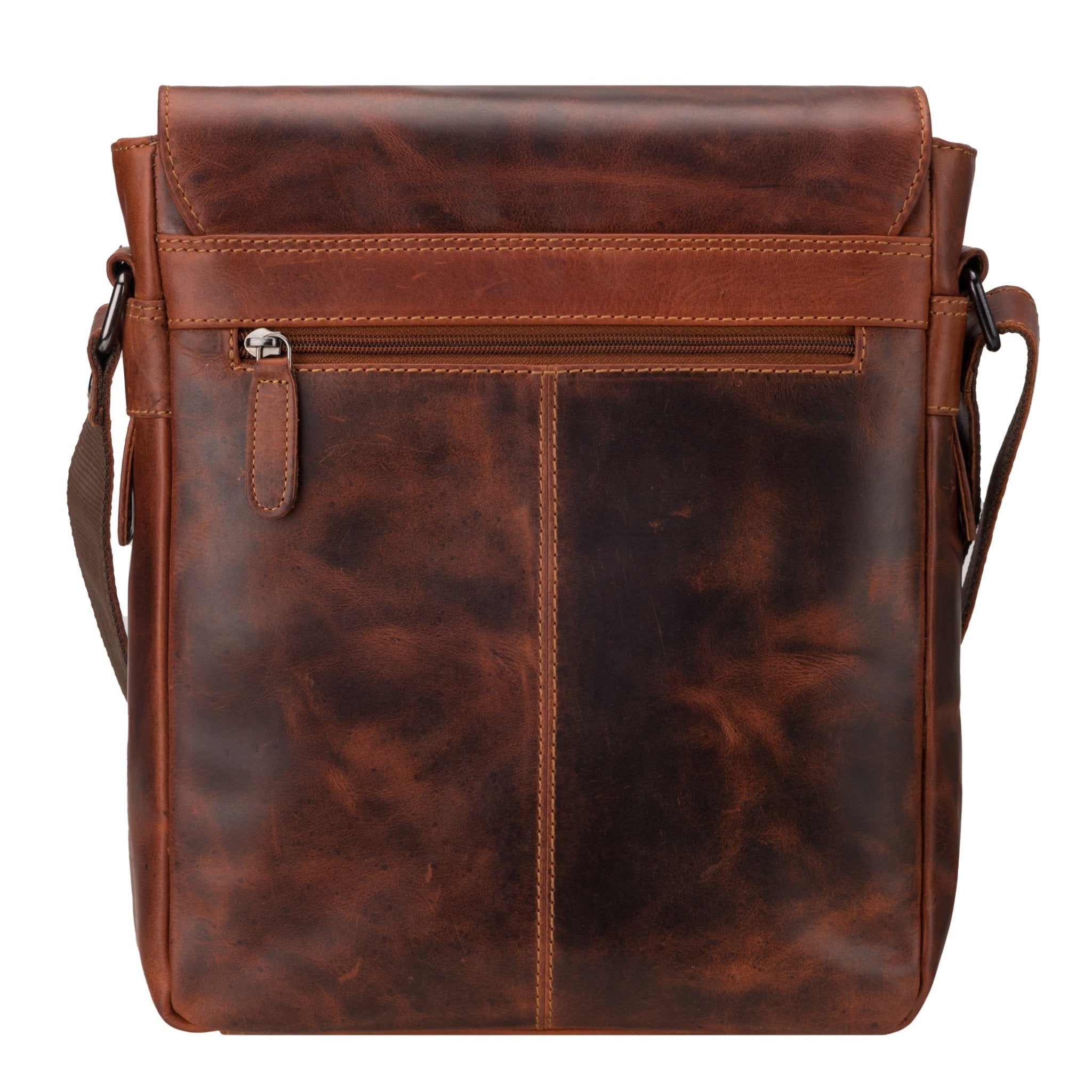 Raleigh Leather Messenger Bag – Unisex – Chestnut - Minori Leather