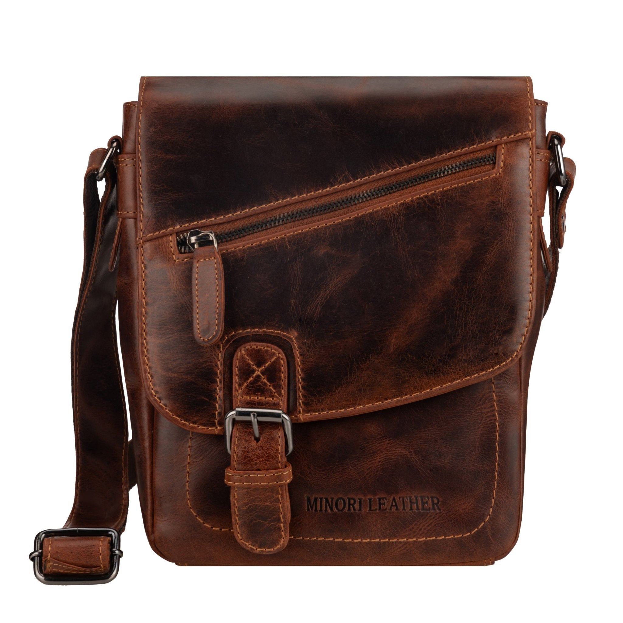 Dallas Leather Crossbody Bag in Chestnut – Minori Leather