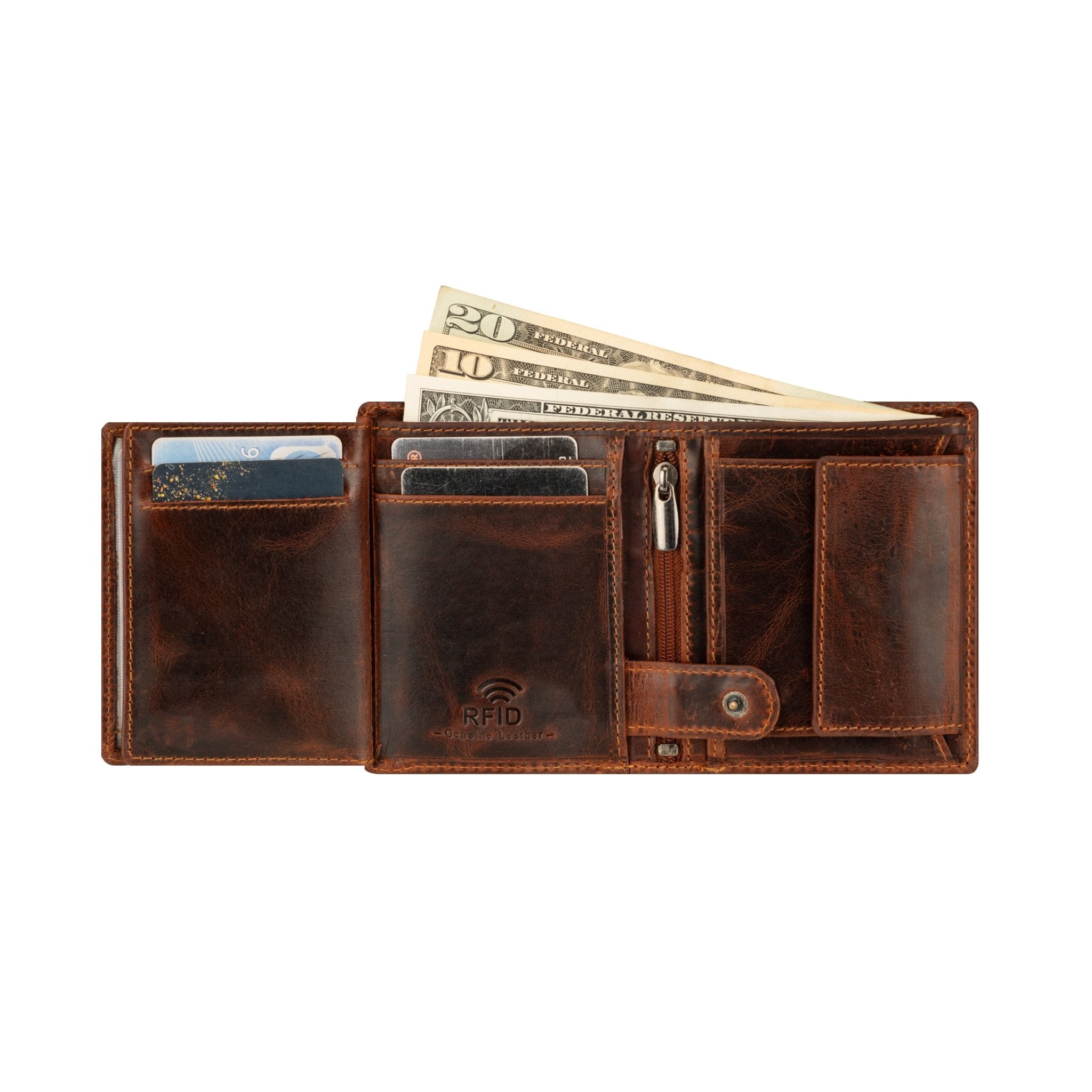 Philip Leather Trifold RFID Wallet for Men | Minori Leather