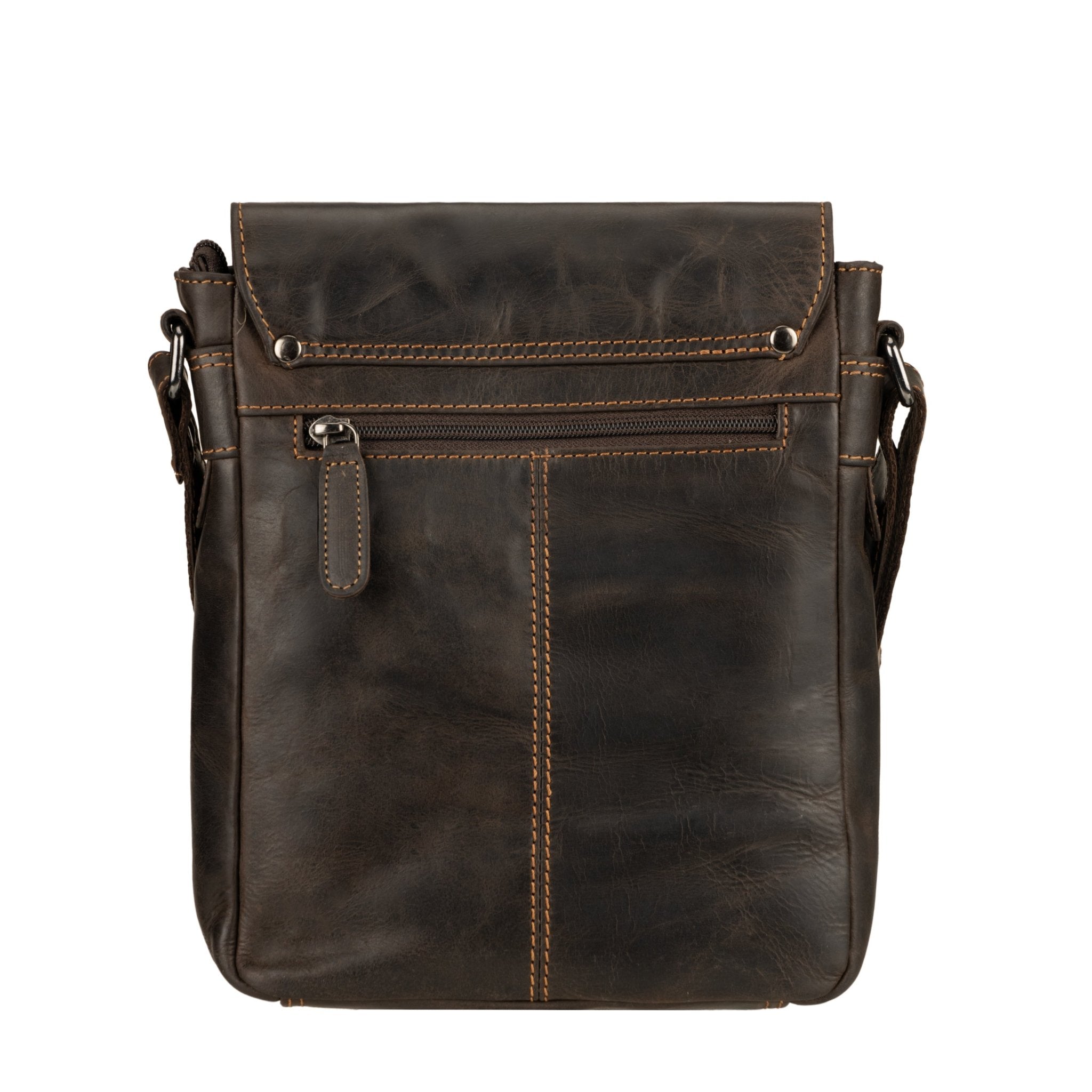 Dallas Leather Crossbody Bag – Unisex – Brown - Minori Leather