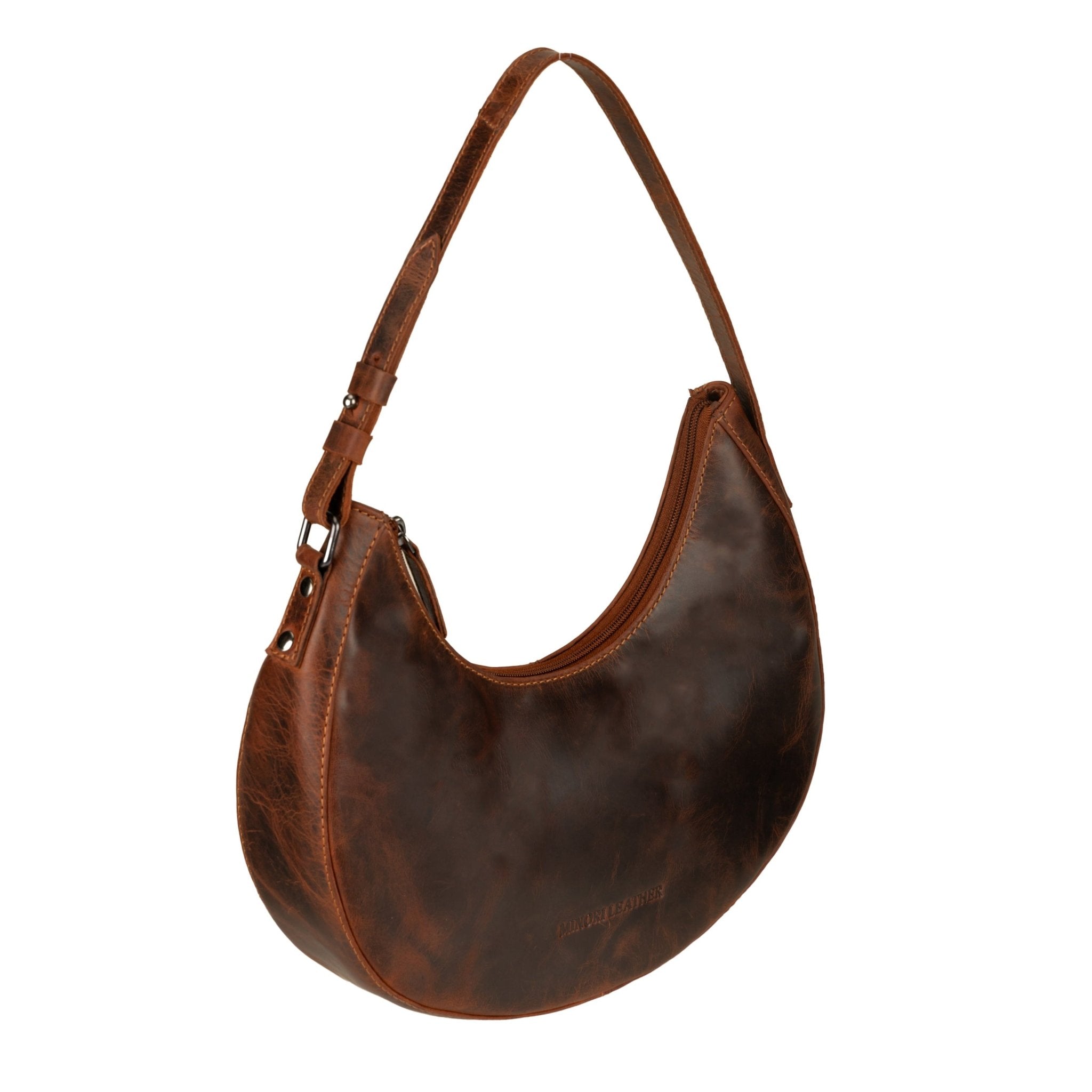 Selene Hobo Leather Shoulder Bag - Minori Leather