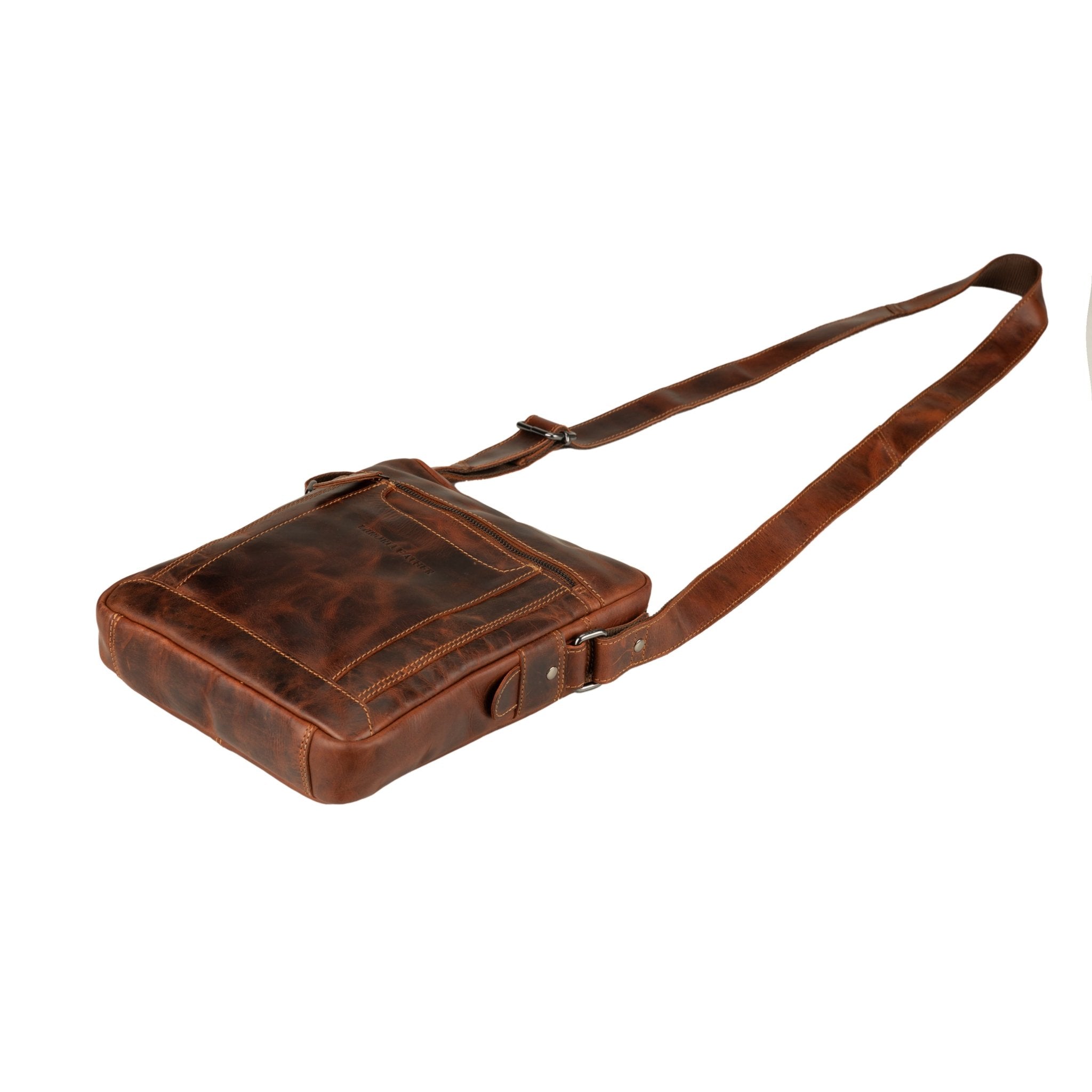 Tokyo Crossbody Chestnut Bag - Full-Grain Oil pull up Leather