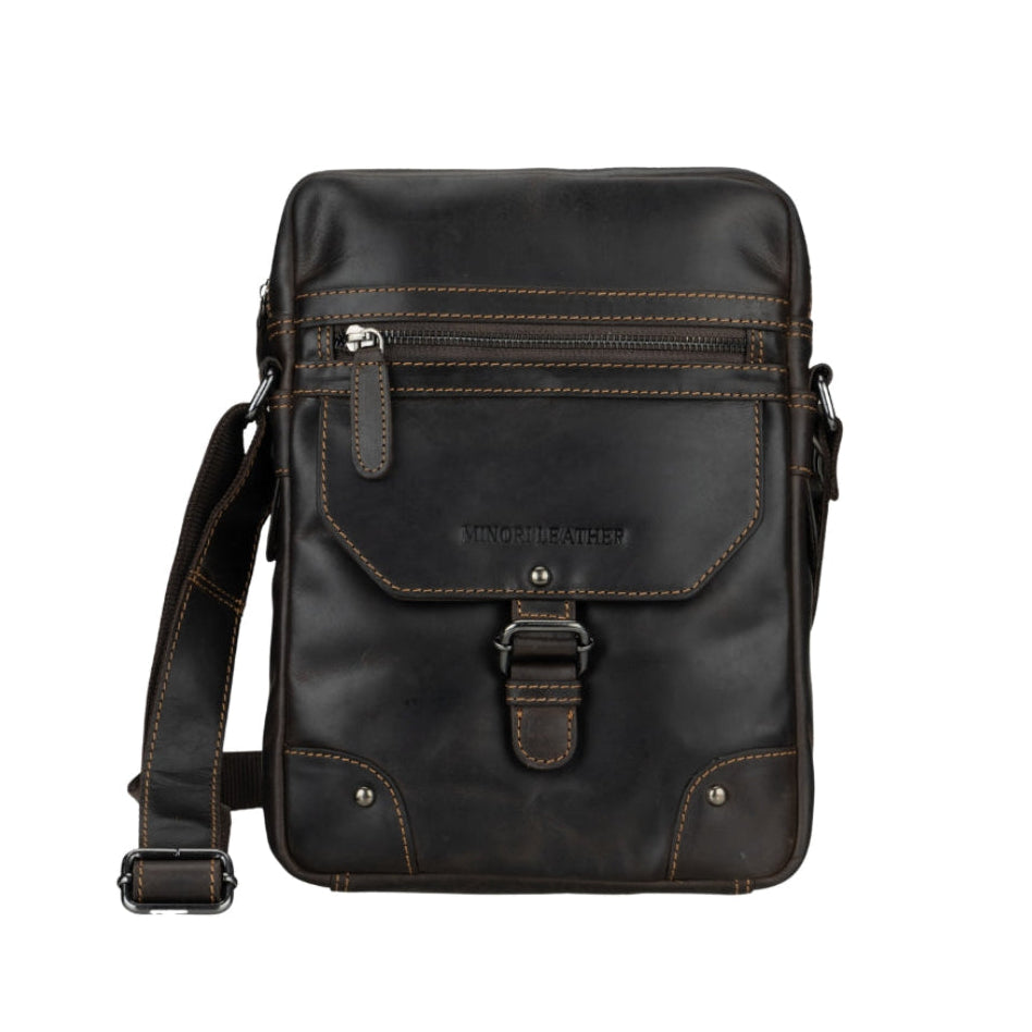Denver Leather Crossbody Bag – Unisex – Brown