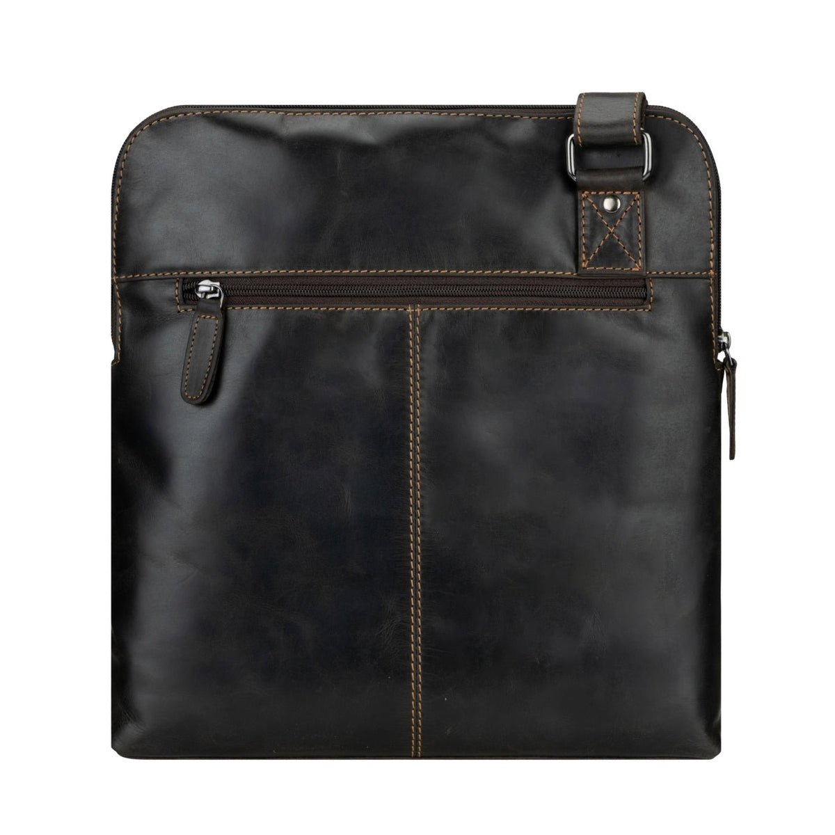 Ryder Leather Shoulder Bag – Unisex – Brown - Minori Leather