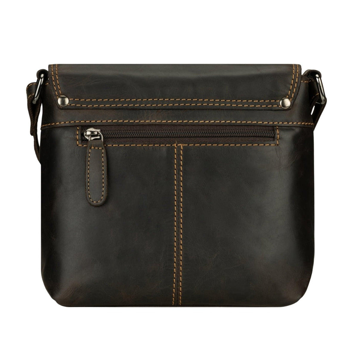 Minori Leather Metro brown leather crossbody bag with adjustable strap and sleek design, suitable for everyday use.