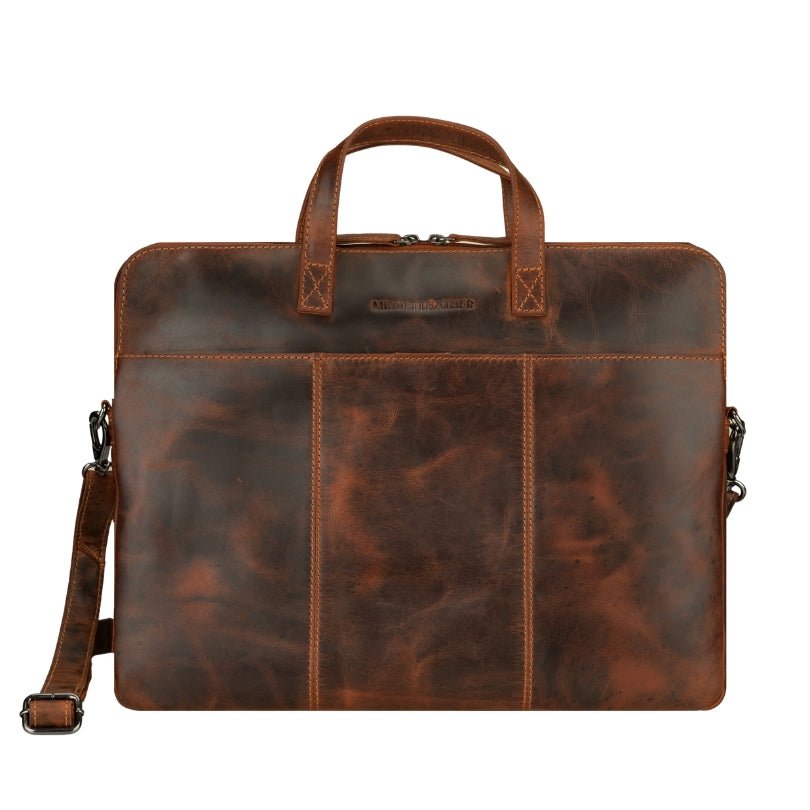 Santiago Leather Laptop Sleeve 16″– Unisex – Chestnut - Minori Leather