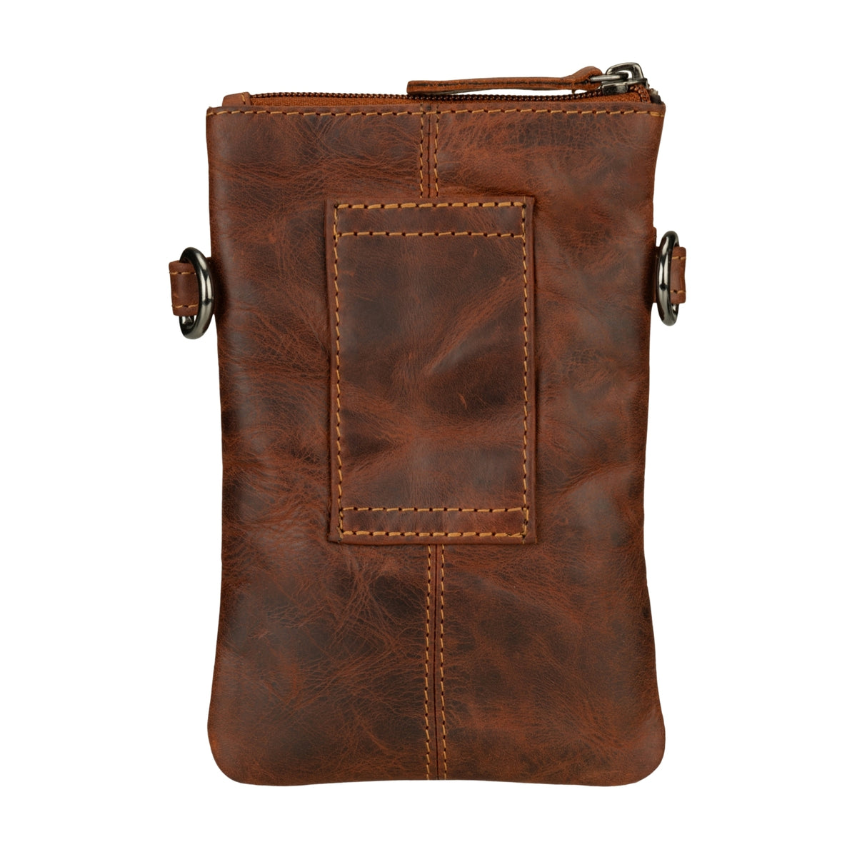 Unisex Ashford Leather Sling Bag in chestnut from Minori Leather, featuring a stylish leather design with adjustable strap.
