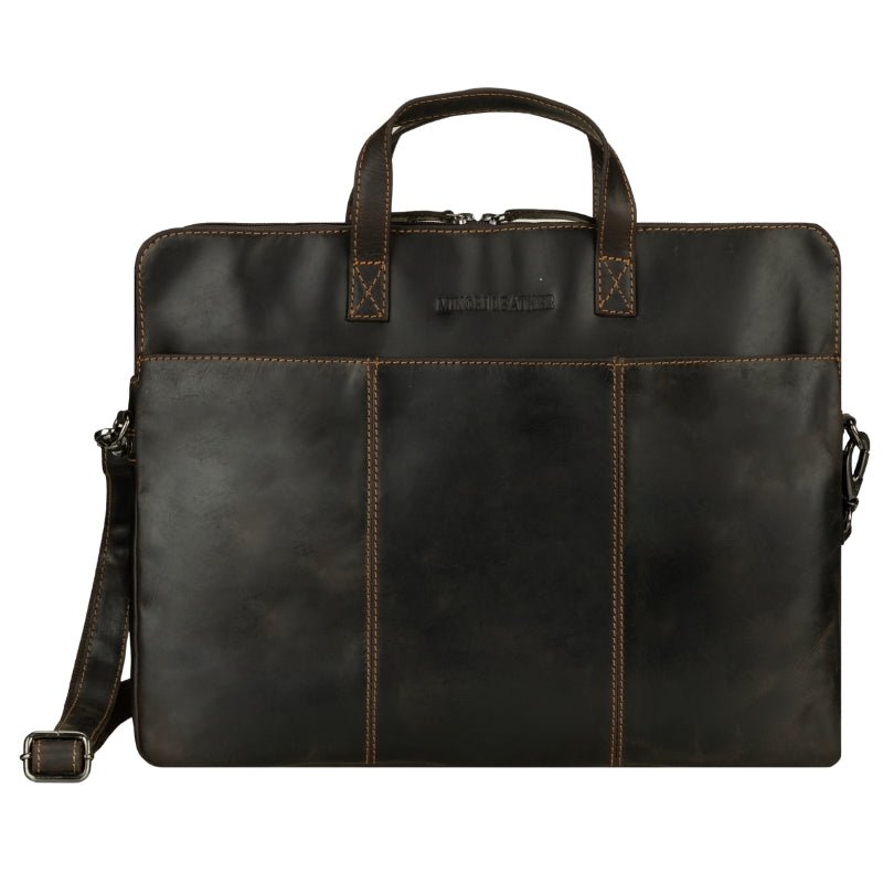Santiago Leather Laptop Sleeve 16″– Unisex – Brown - Minori Leather