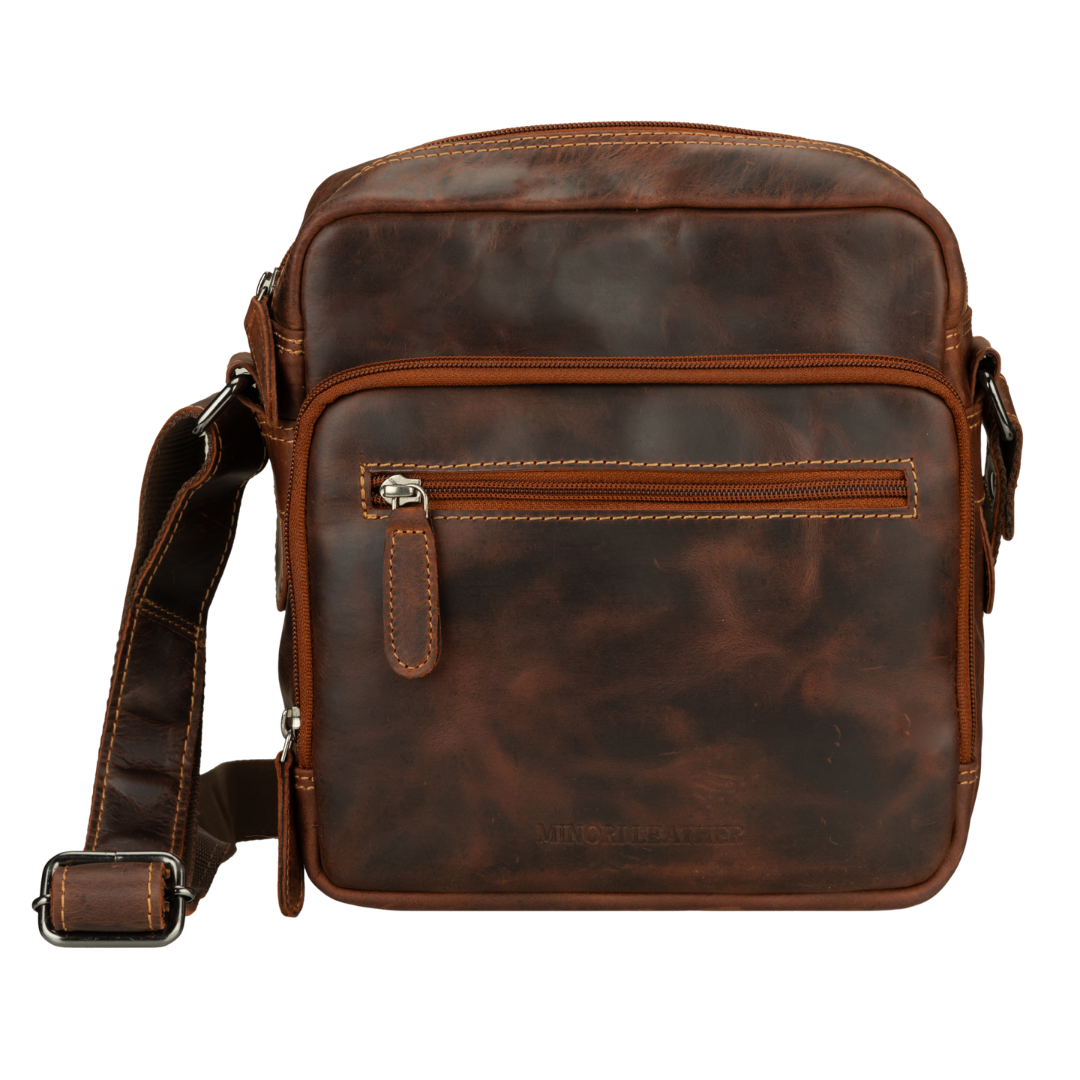 Harbor Leather Crossbody Bag in Chestnut