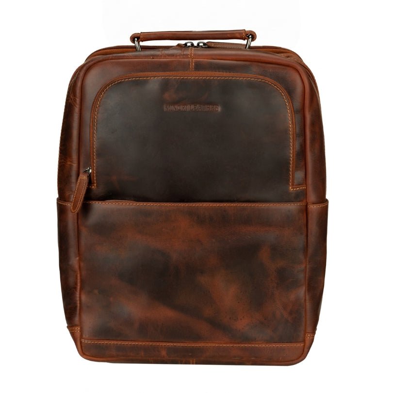Orlando Leather Backpack 16" – Unisex – Chestnut - Minori Leather