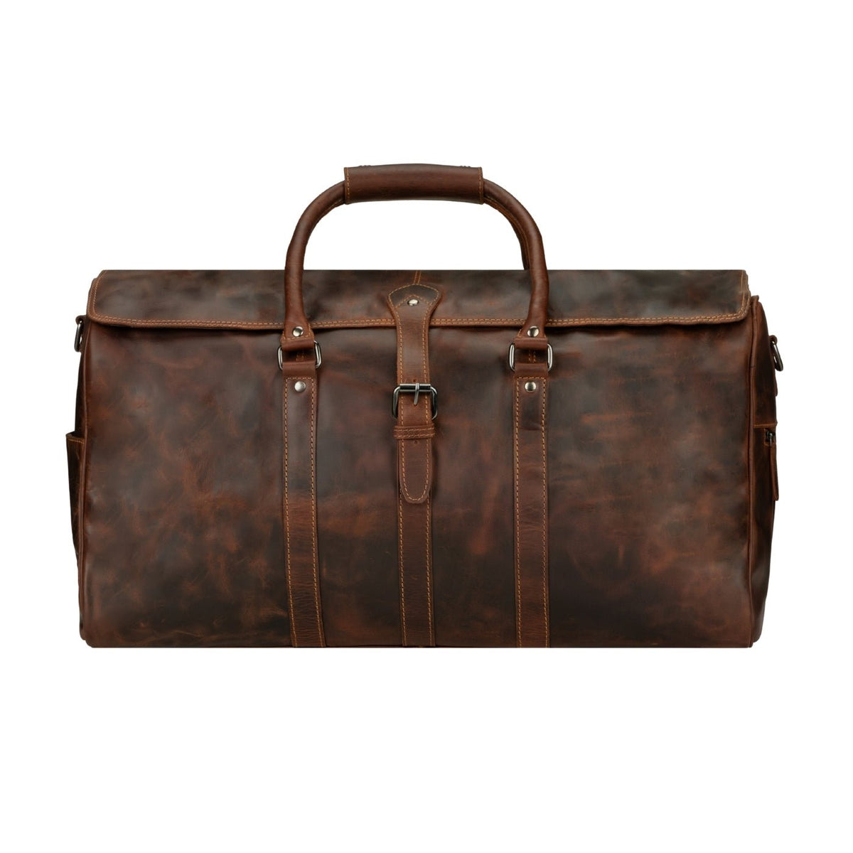 Miami Leather Weekender Bag – Unisex – Chestnut - Minori Leather