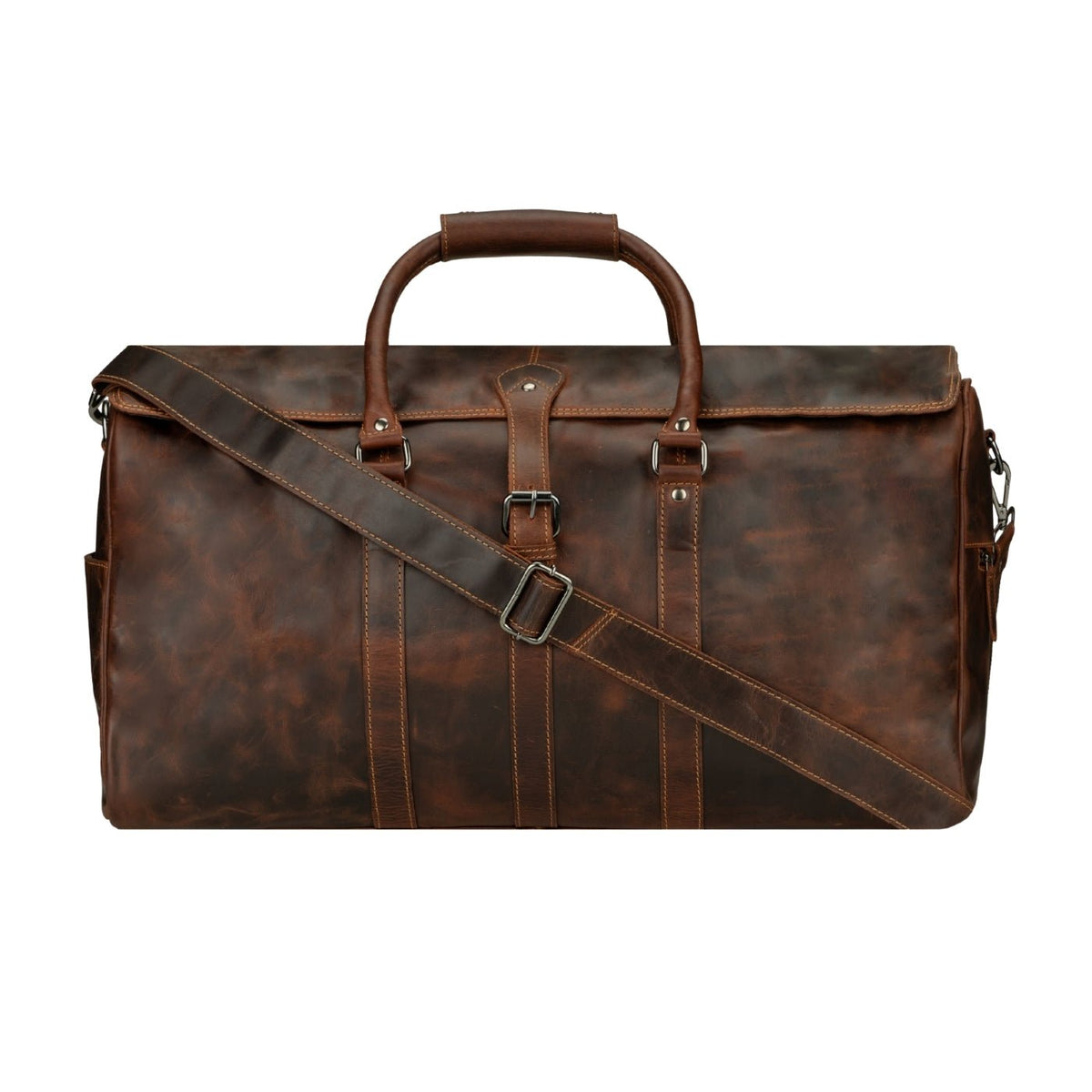 Miami Leather Weekender Bag – Unisex – Chestnut - Minori Leather