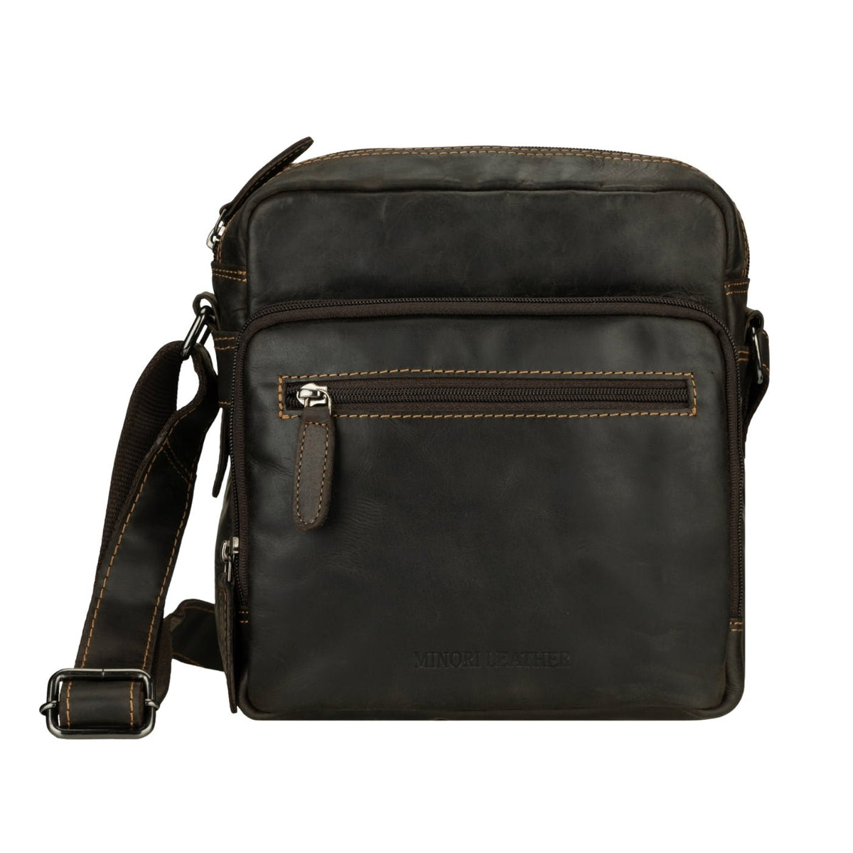 Harbor Leather Crossbody Bag in Brown - Minori Leather