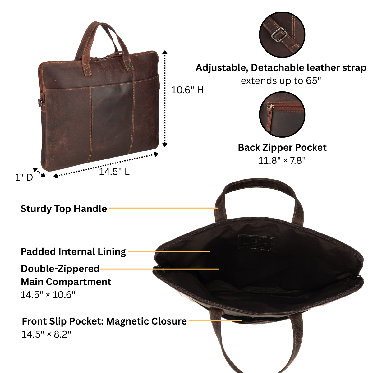 Atlas Sleeve 14" Chestnut