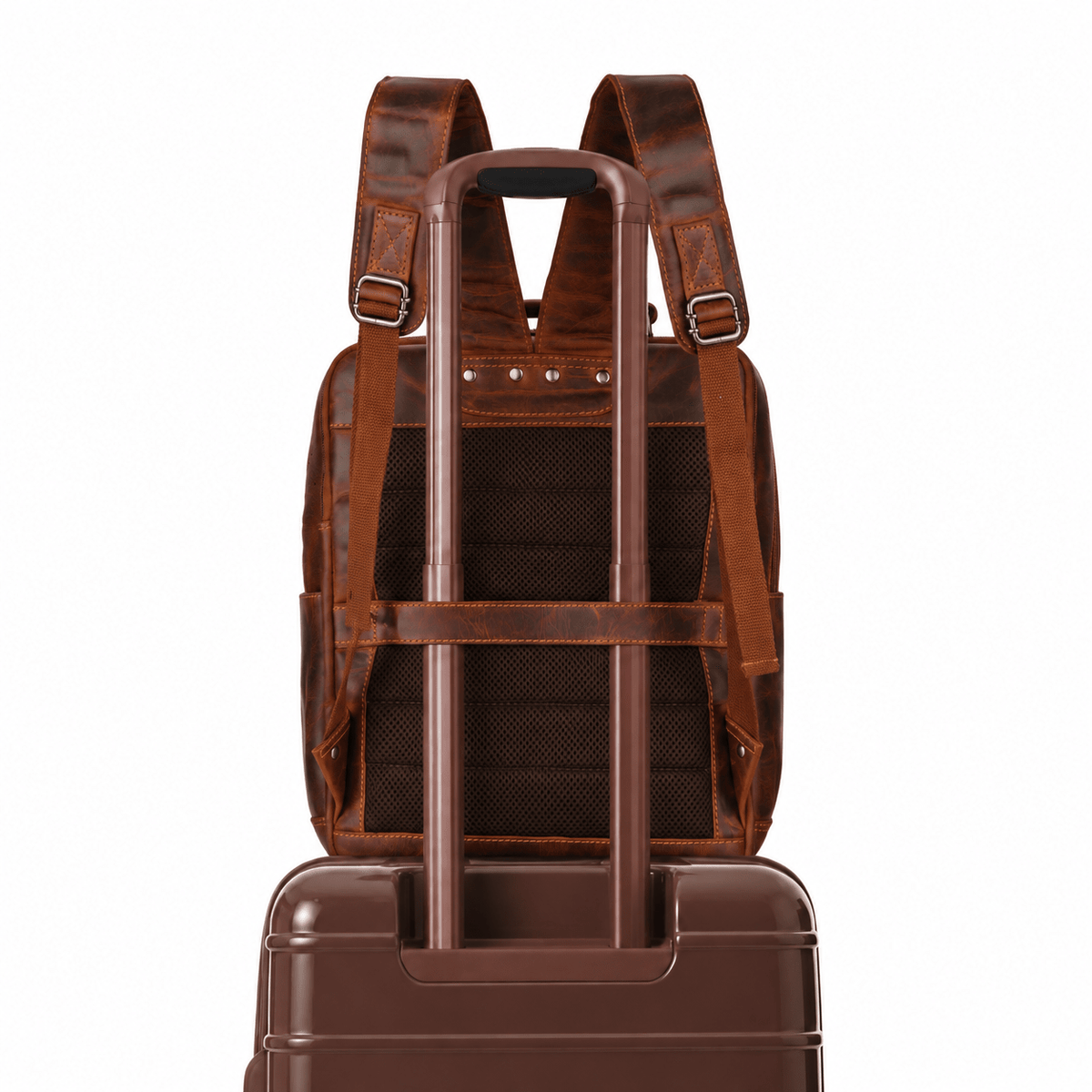 Orlando Leather Backpack 16" – Unisex – Chestnut - Minori Leather