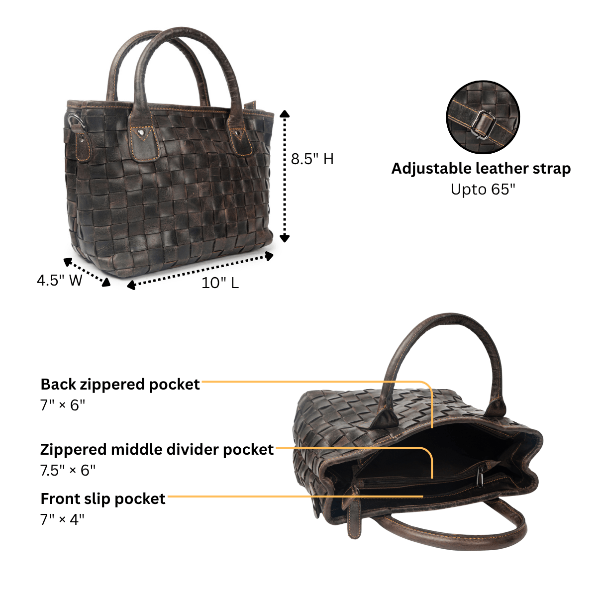 Florence Tote Brown - Minori Leather