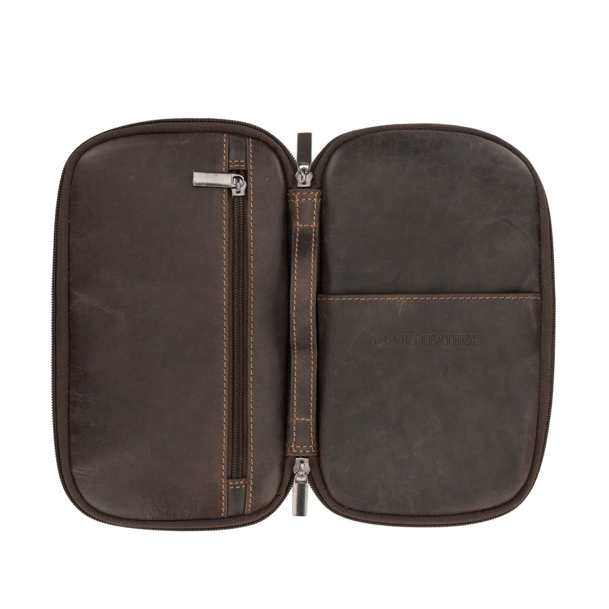 Monroe Passport Wallet – Brown - Minori Leather