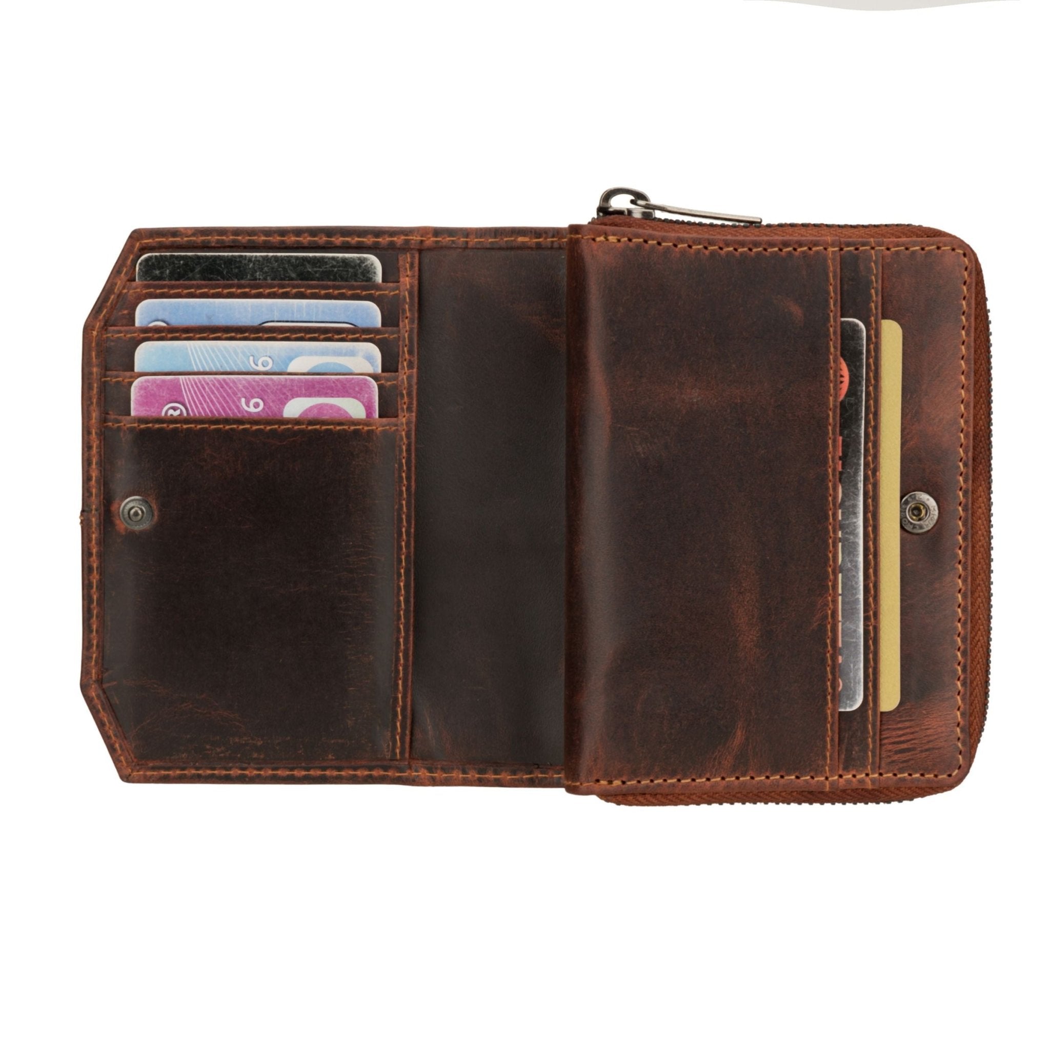 Nora Leather Wallet in Chestnut | Minori Leather