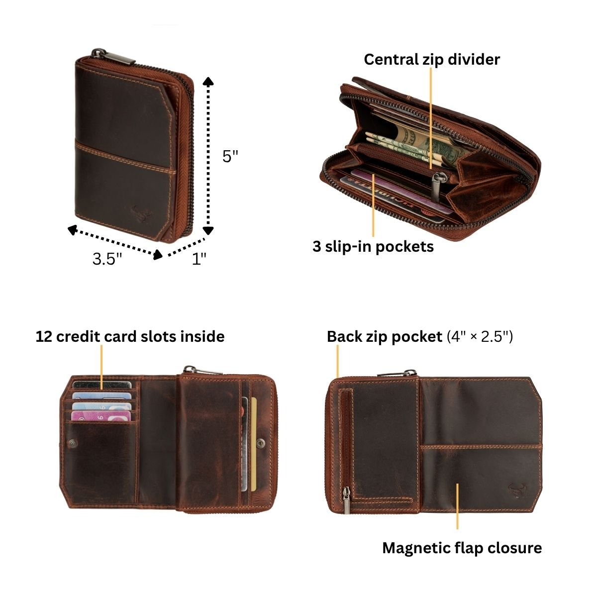 Nora Leather Wallet in Chestnut | Minori Leather Nora Leather Wallet in Chestnut | Minori Leather
